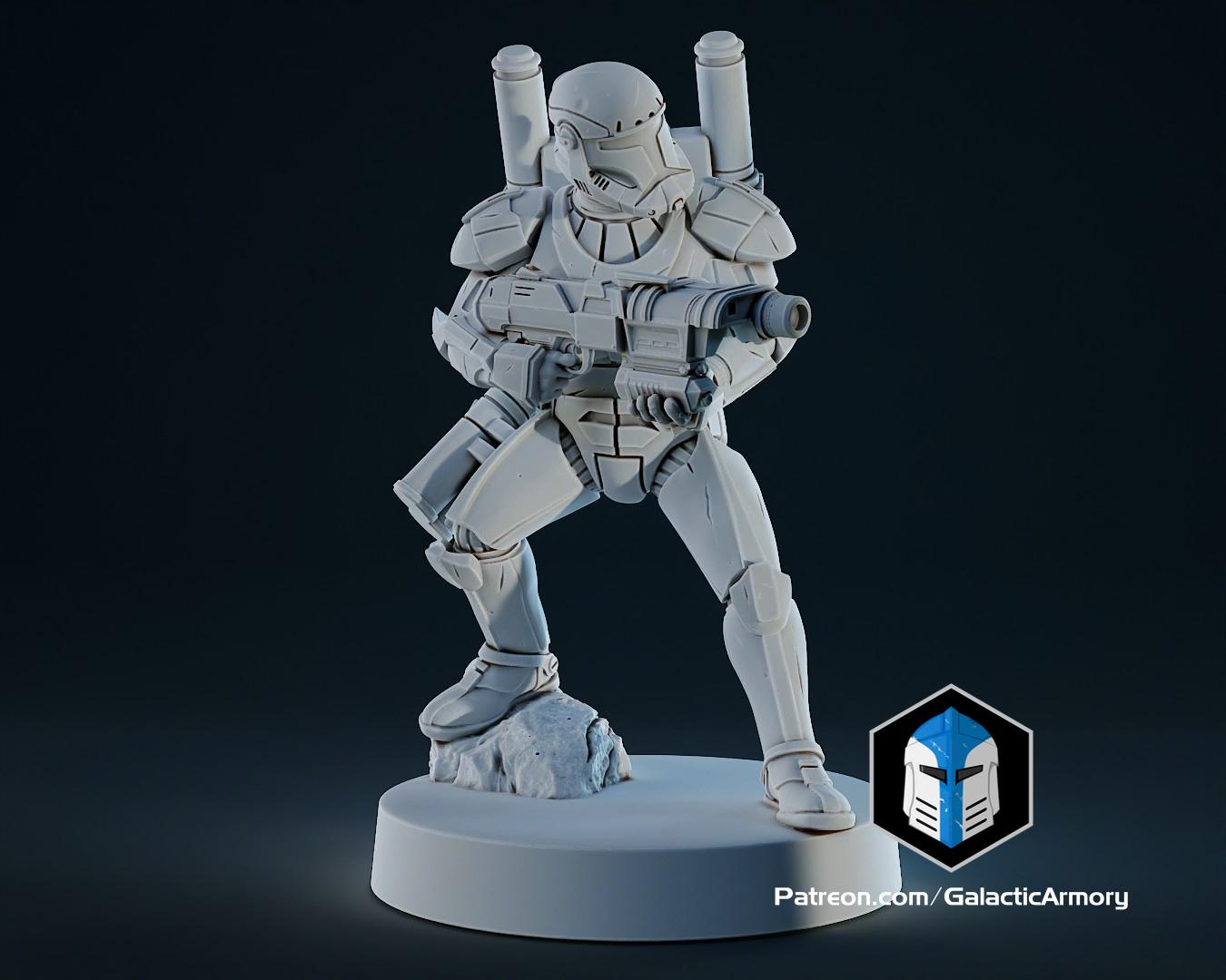 1:48 Scale Republic Commando Miniatures - 3D Print Files 3d model