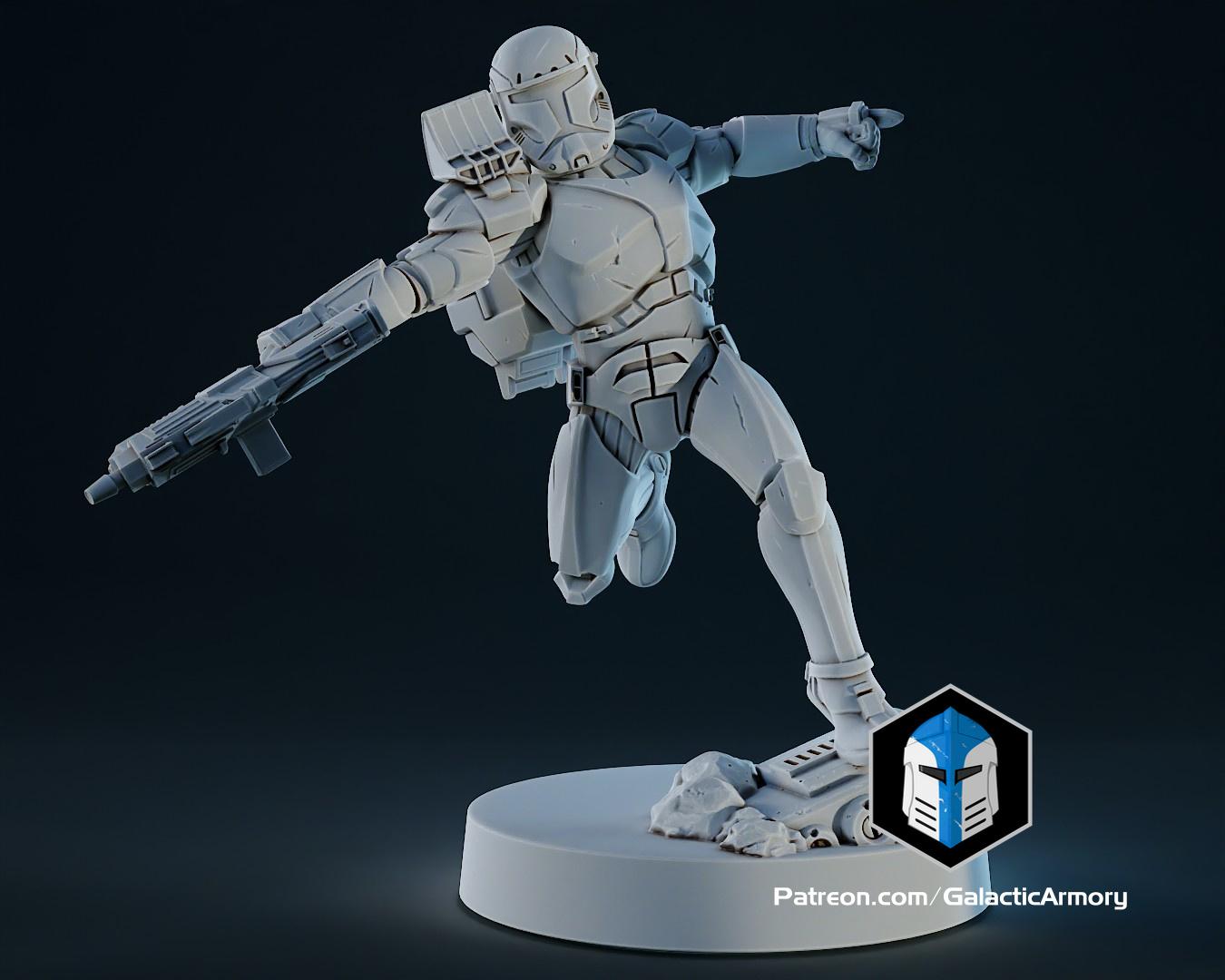 1:48 Scale Republic Commando Miniatures - 3D Print Files 3d model