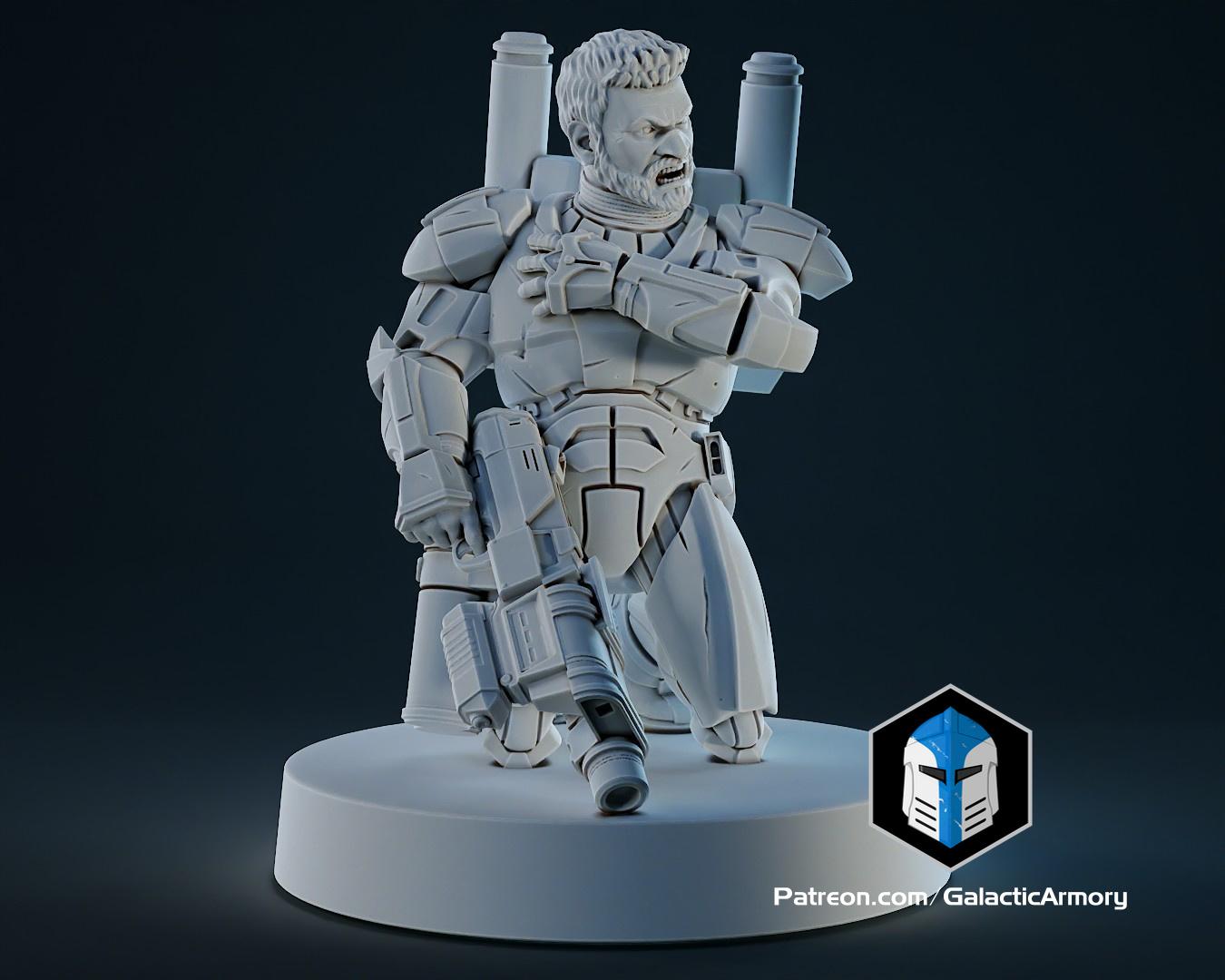 1:48 Scale Republic Commando Miniatures - 3D Print Files 3d model