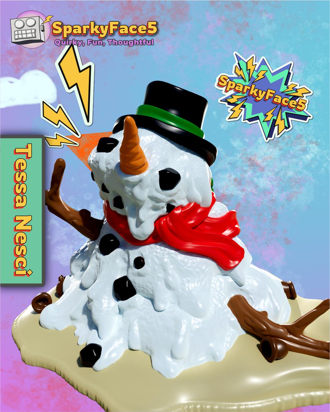 Aussie Snowman  3d model