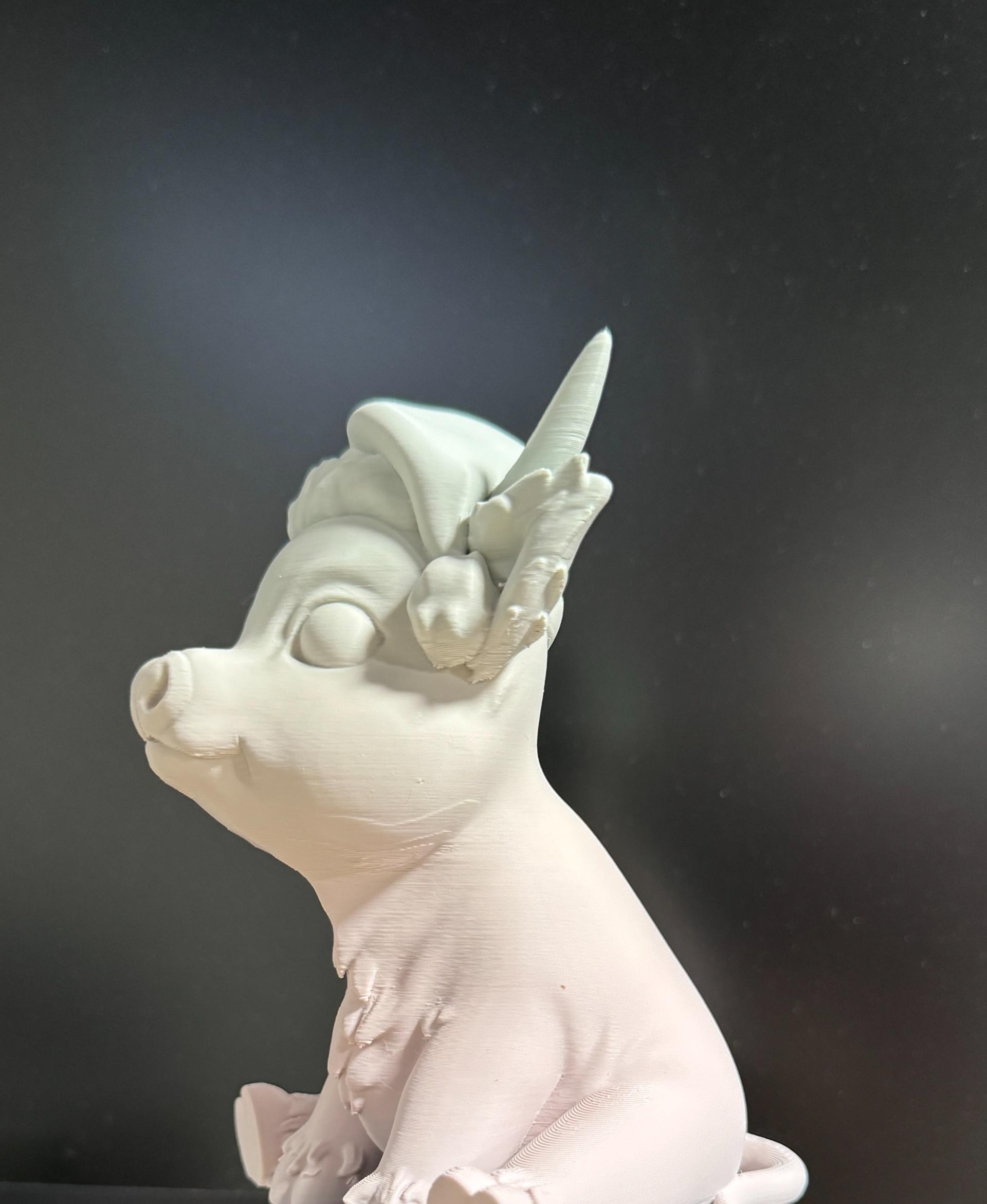 Baby Cow -Santa Hat (+MMU Split 3mf) - Printed on Bambu P1S with Inland PLA `Matte Rainbow` - 3d model