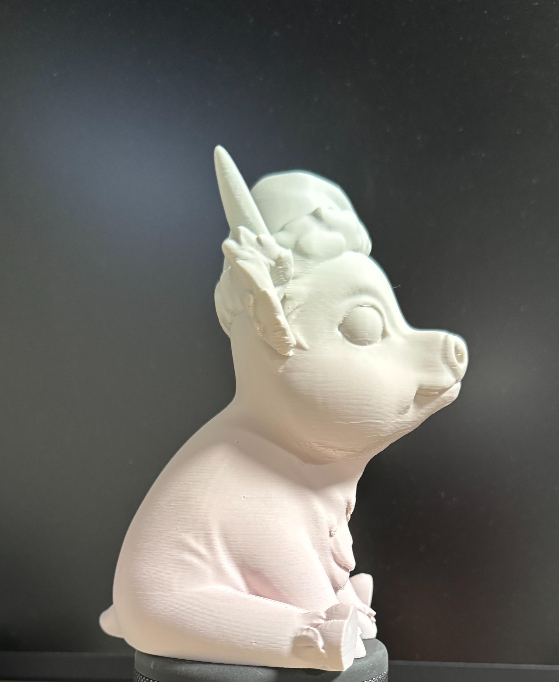 Baby Cow -Santa Hat (+MMU Split 3mf) - Printed on Bambu P1S with Inland PLA `Matte Rainbow` - 3d model