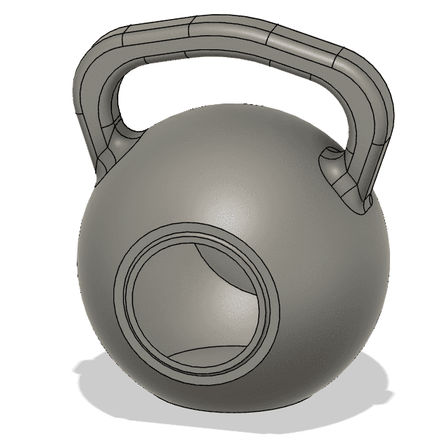 DIY Concrete Kettlebell Shell 3d model