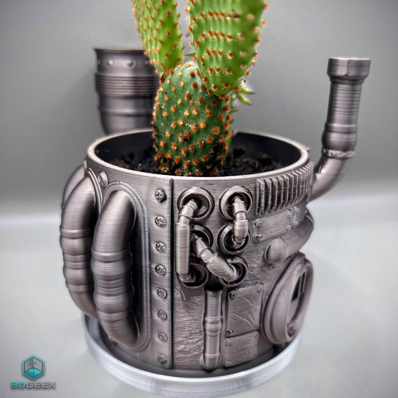 Steampunk Planter 3d model