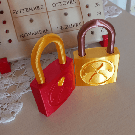 Thangs Valentine’s Day Contest - Remix - Two Wolves Love Locks 3d model