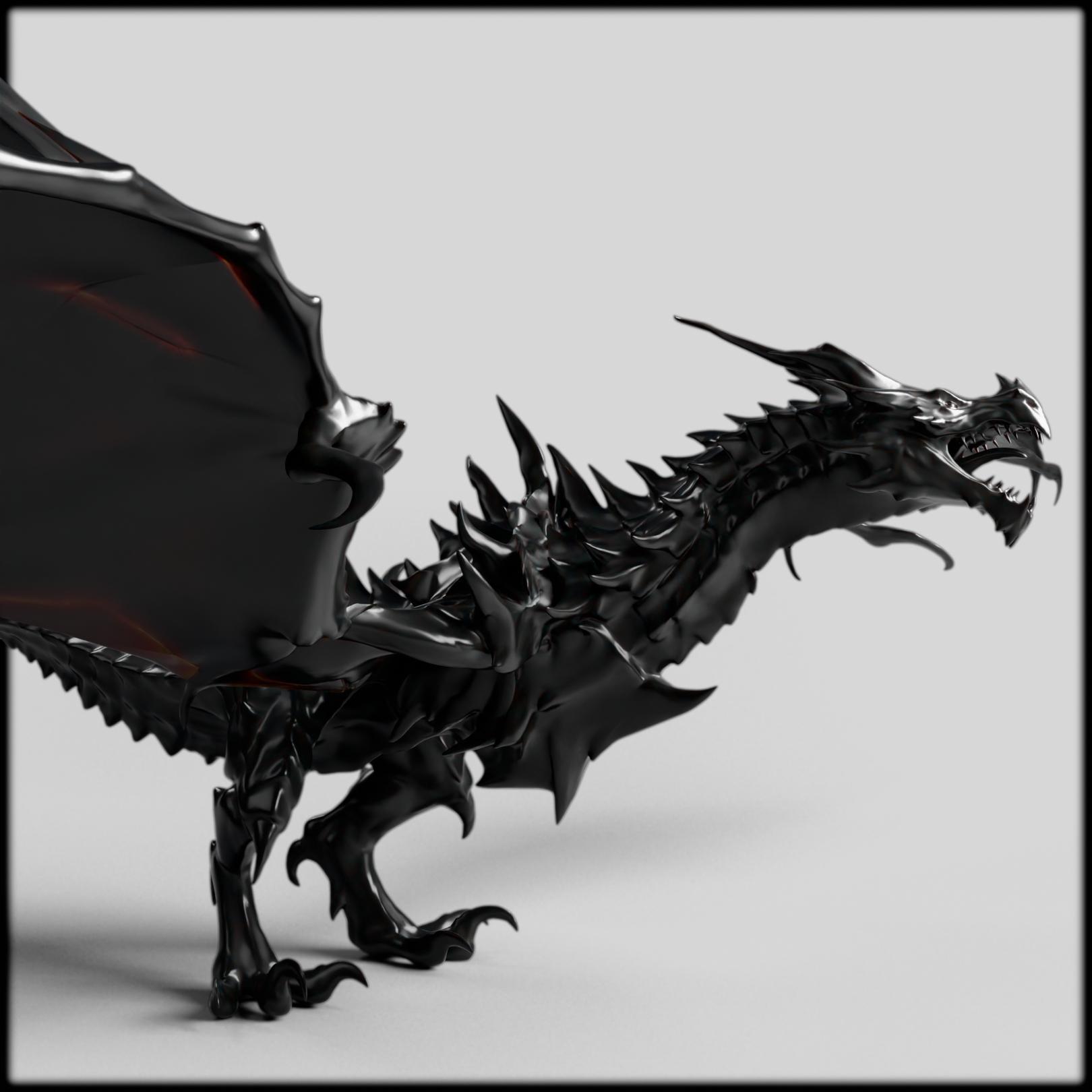 Alduin Skyrim Dragon 3D Model - Legendary Dragon 3d model