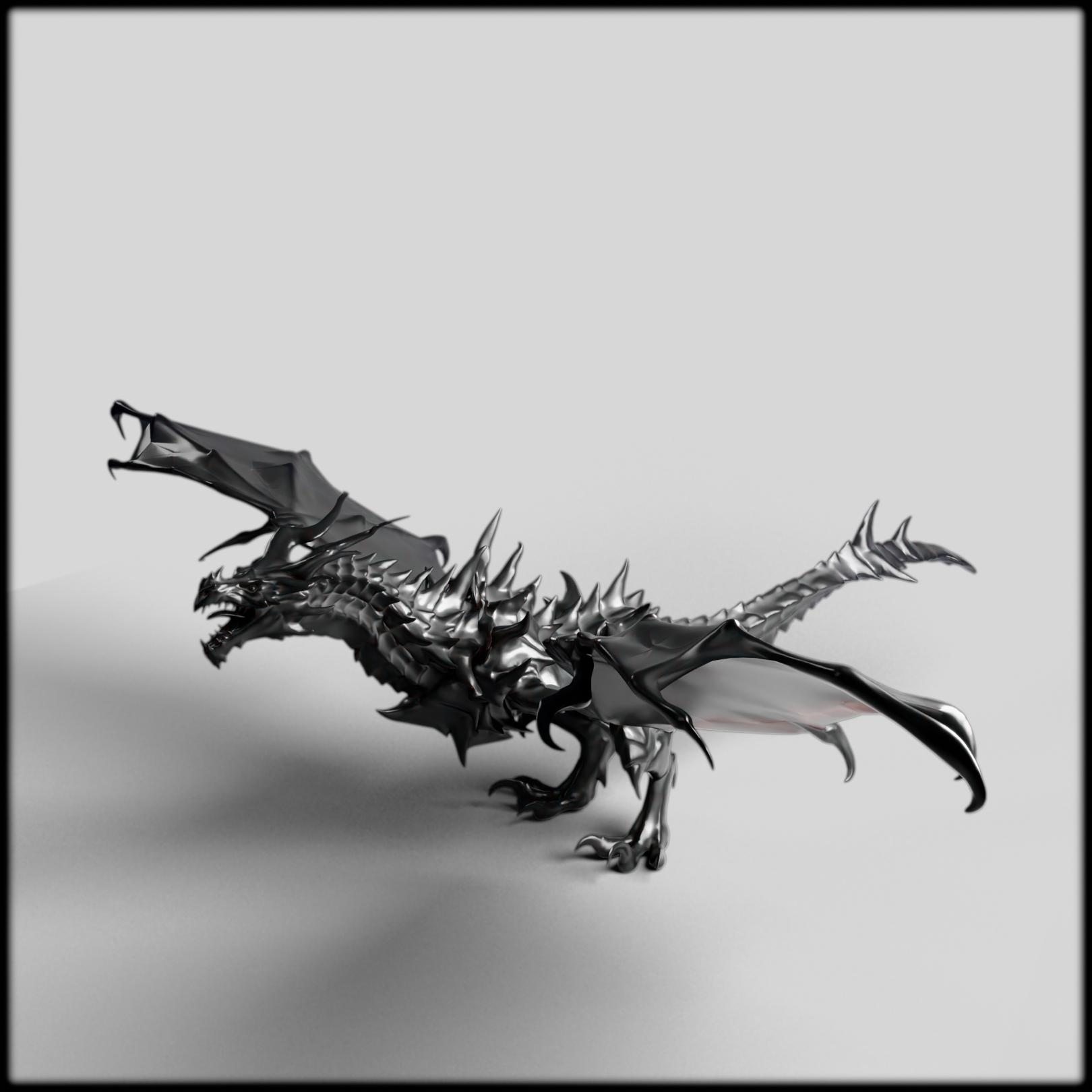 Alduin Skyrim Dragon 3D Model - Legendary Dragon 3d model