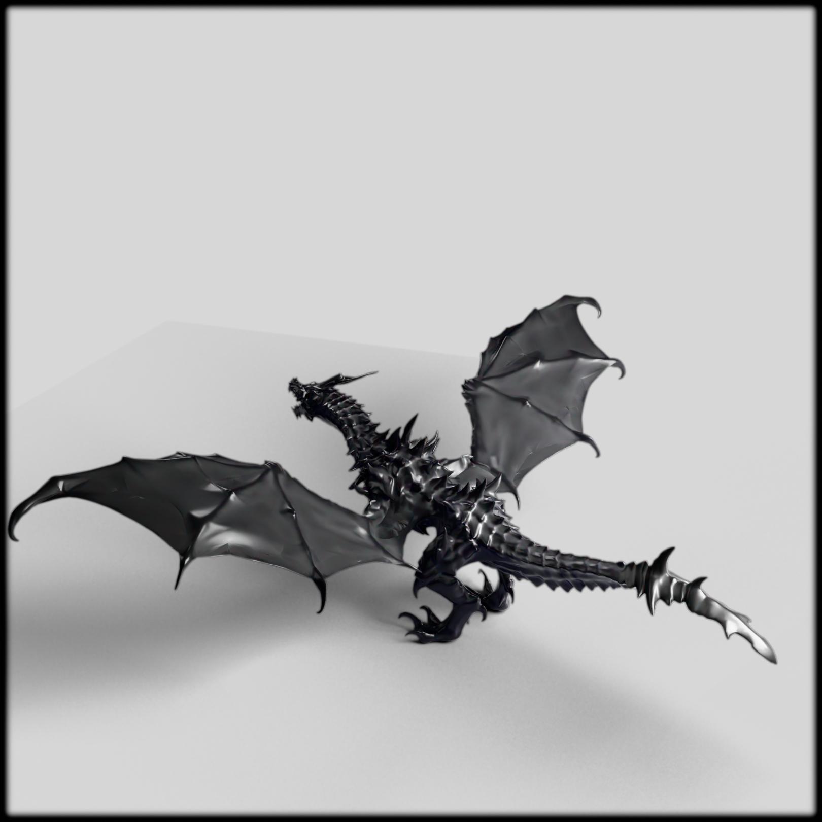 Alduin Skyrim Dragon 3D Model - Legendary Dragon 3d model