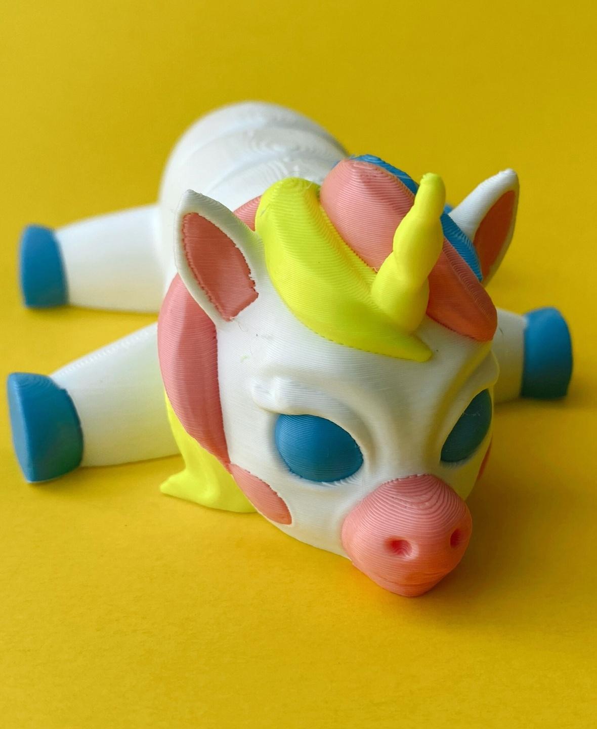 Articulated Unicorn, Cute Flexi Toy 3d model