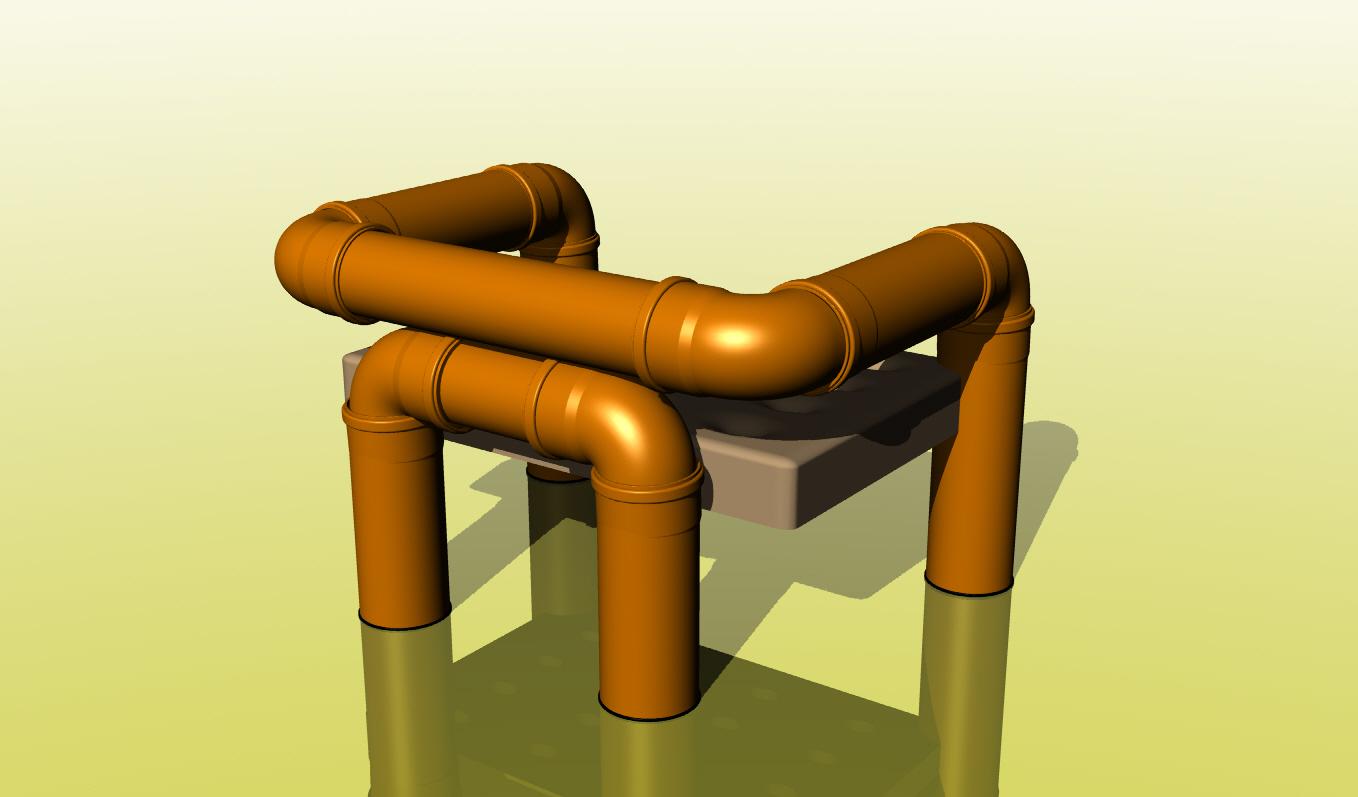 Super Mario Chair Pipe  3d model