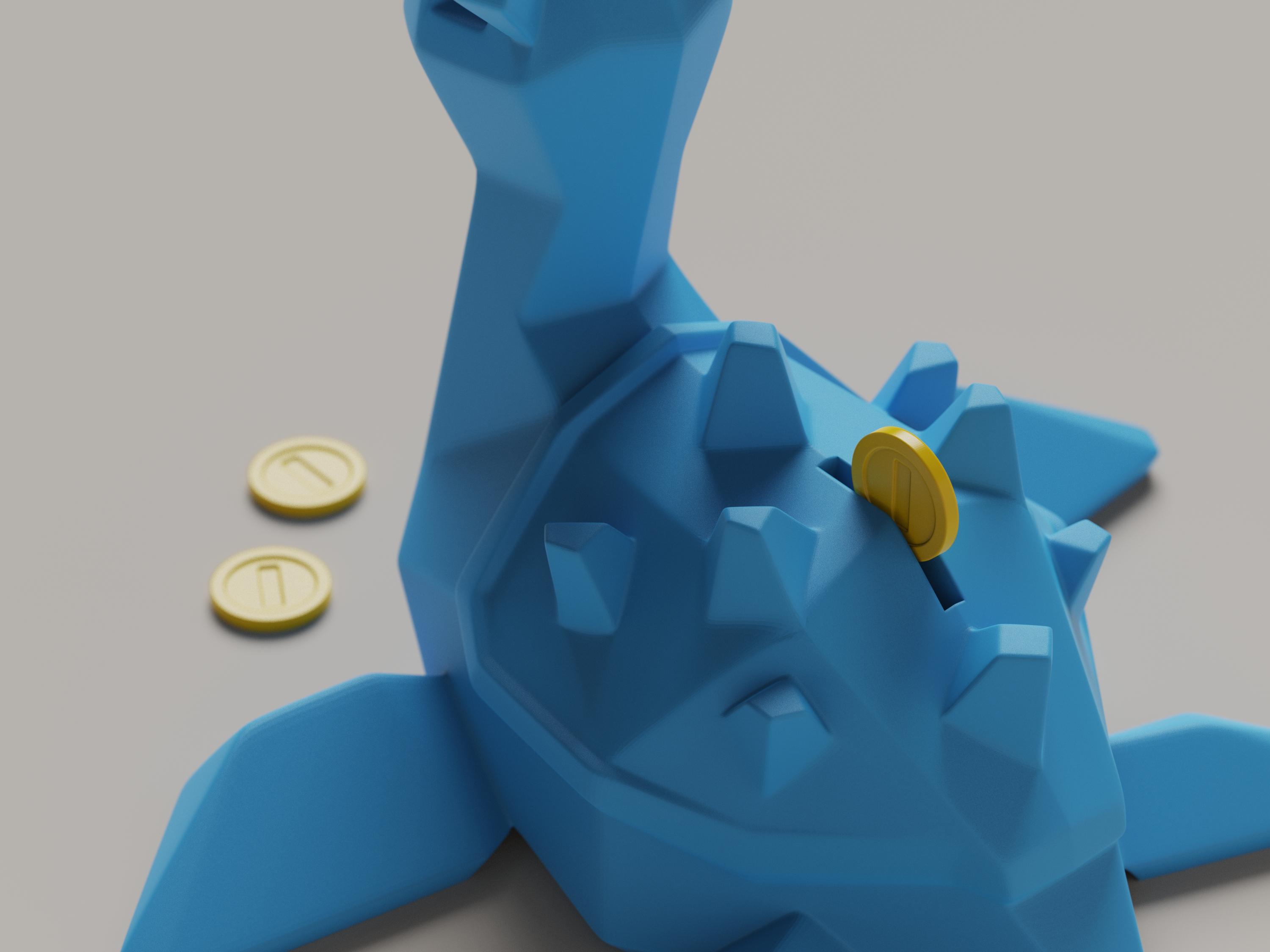 Low-poly Lapras - Piggy Bank 3d model