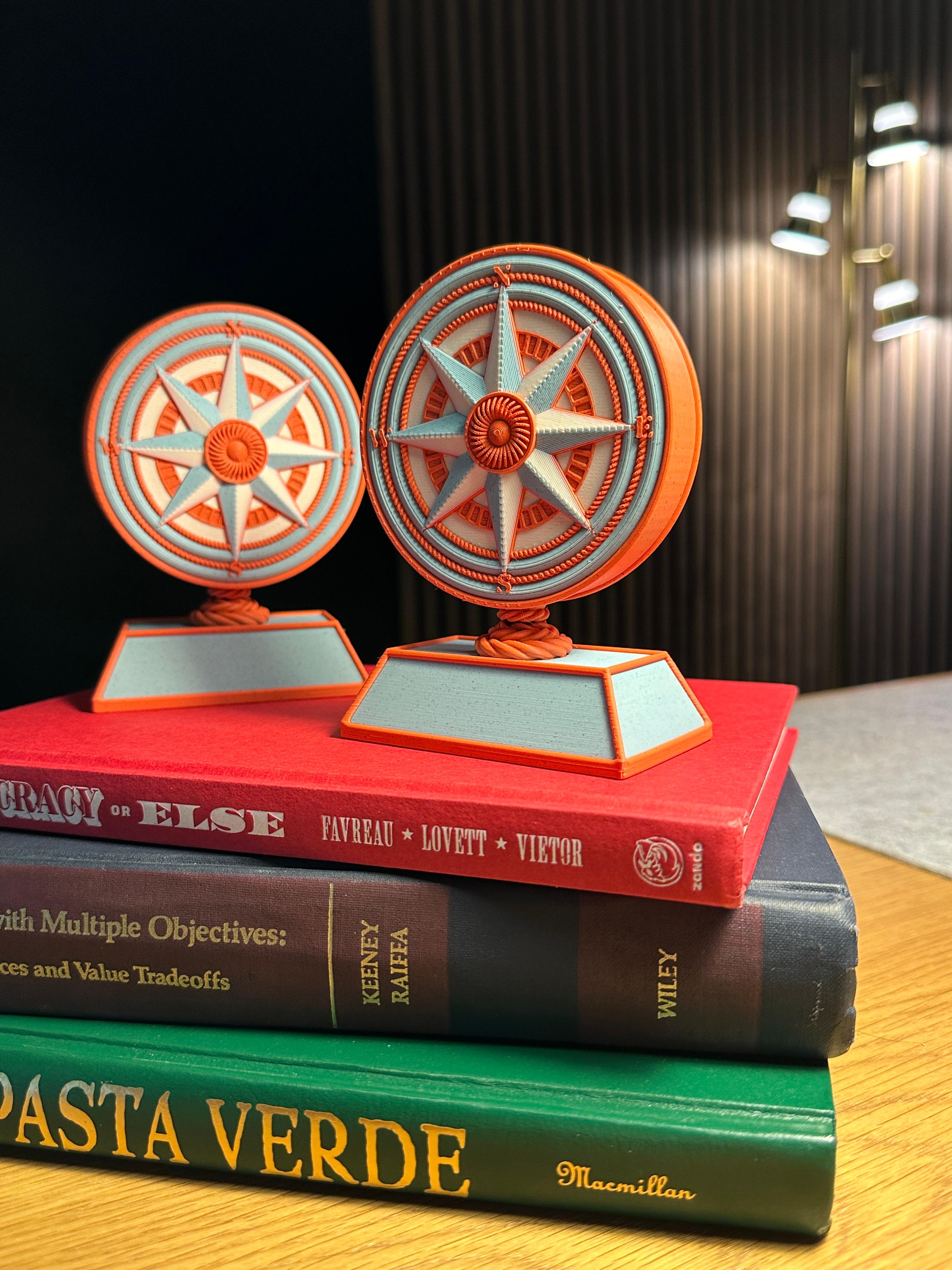 Reader's Compass ~ Bookends 3d model