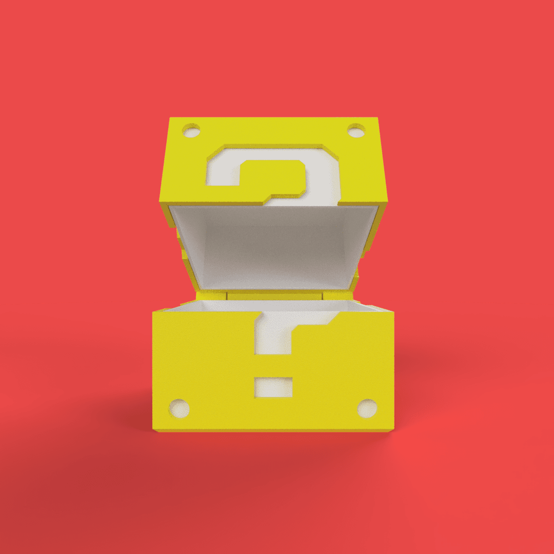 Mario Question Block Container 3d model