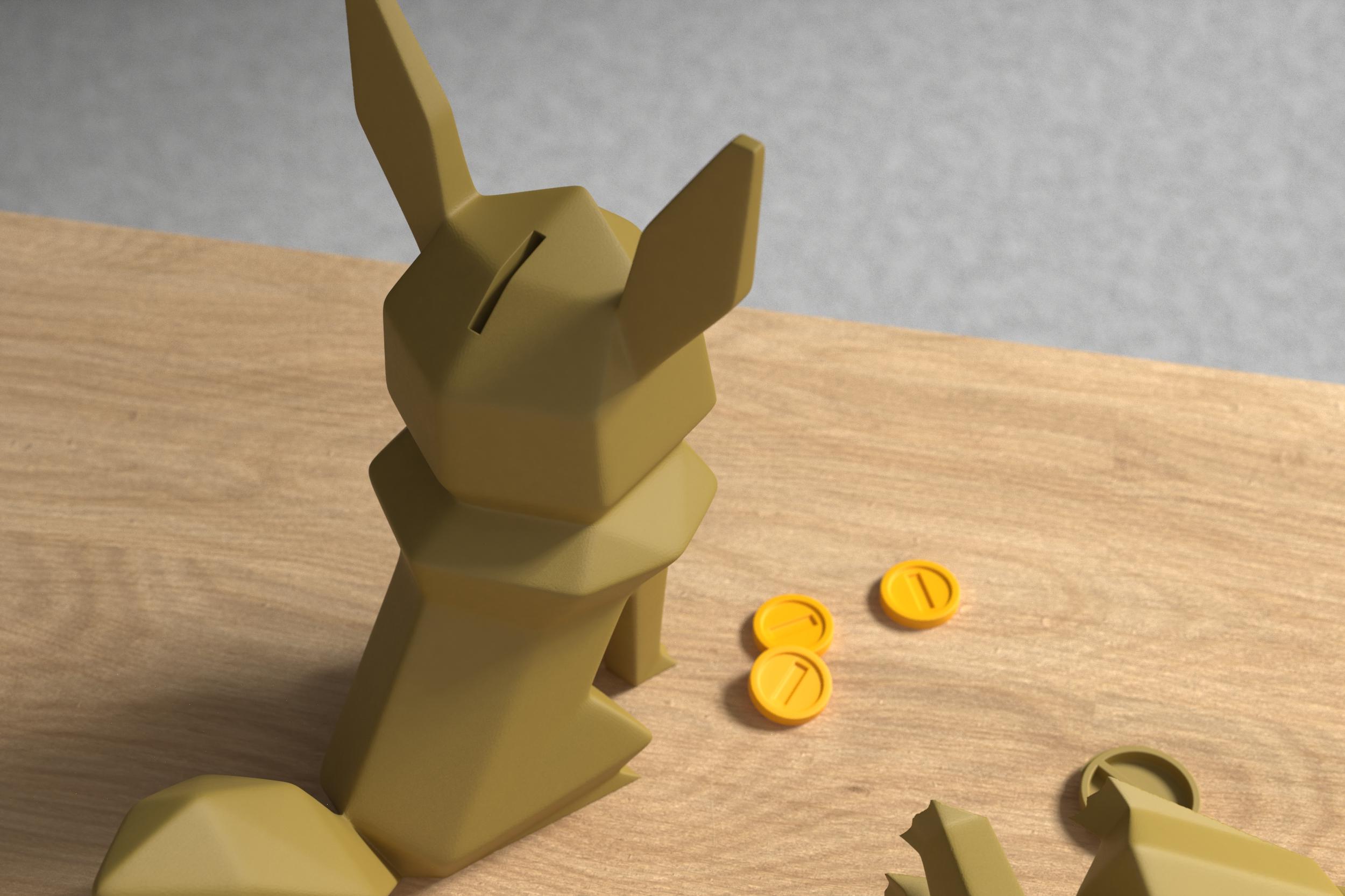 Low-poly Eevee - Piggy Bank 3d model