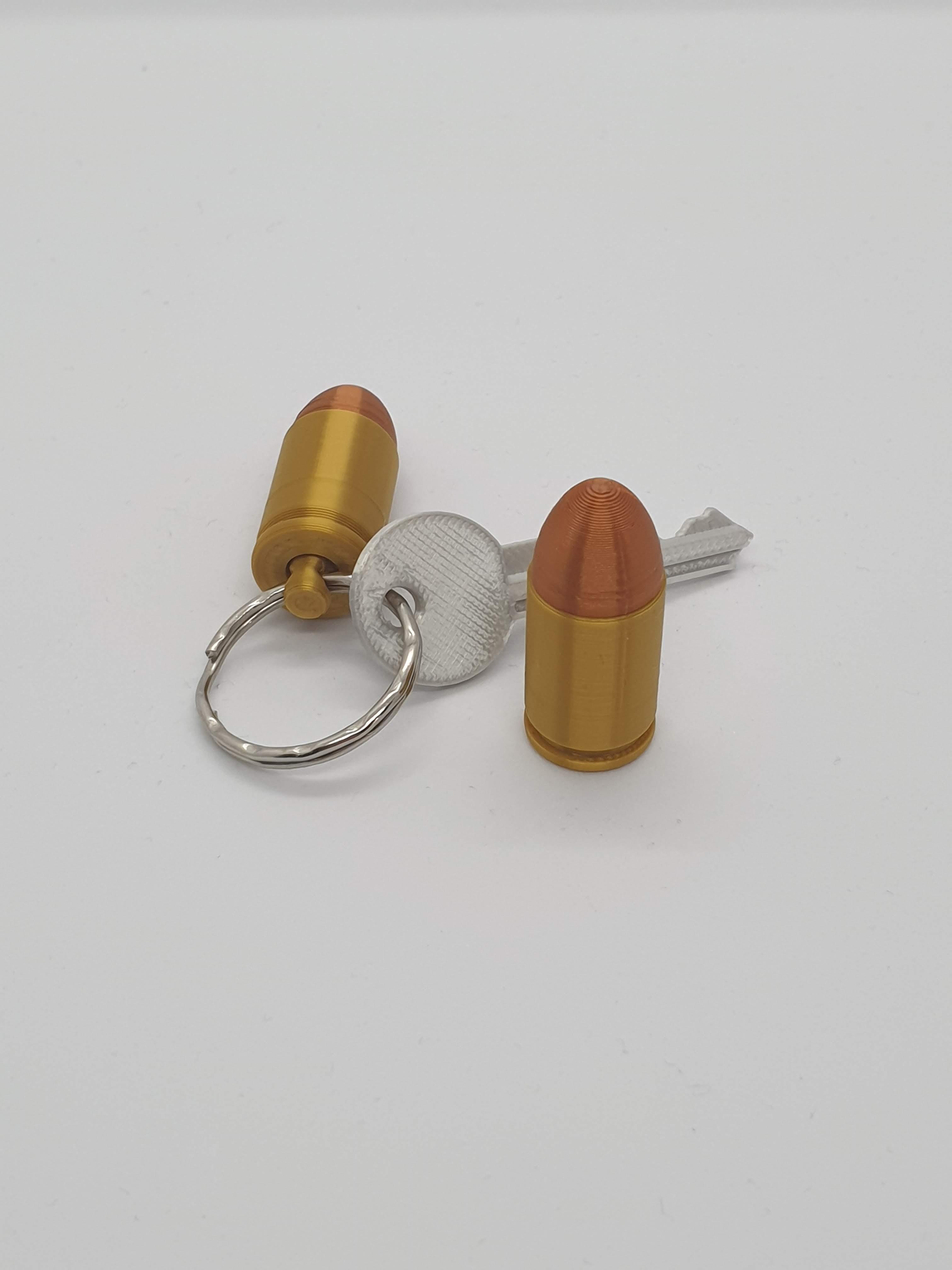 Bullet Keychain Stash Container 3d model