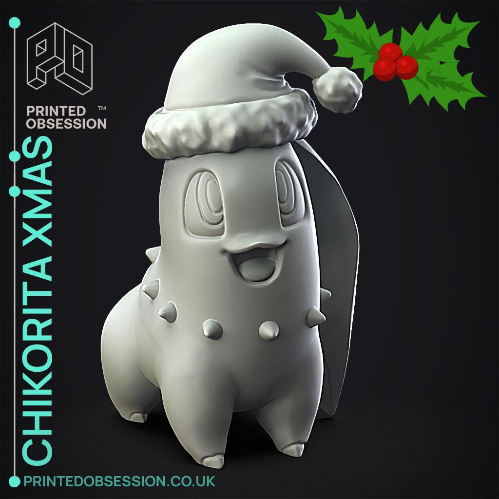 Chikorita xmas - Pokemon - Fan Art 3d model