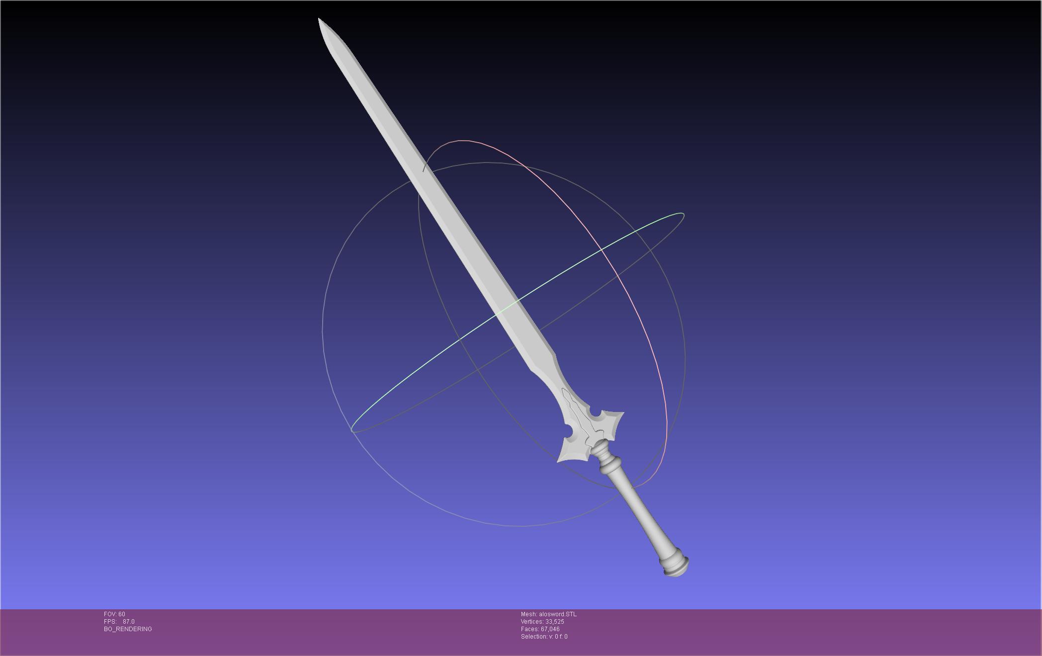 Sword Art Online Kirito ALO Sword 3d model