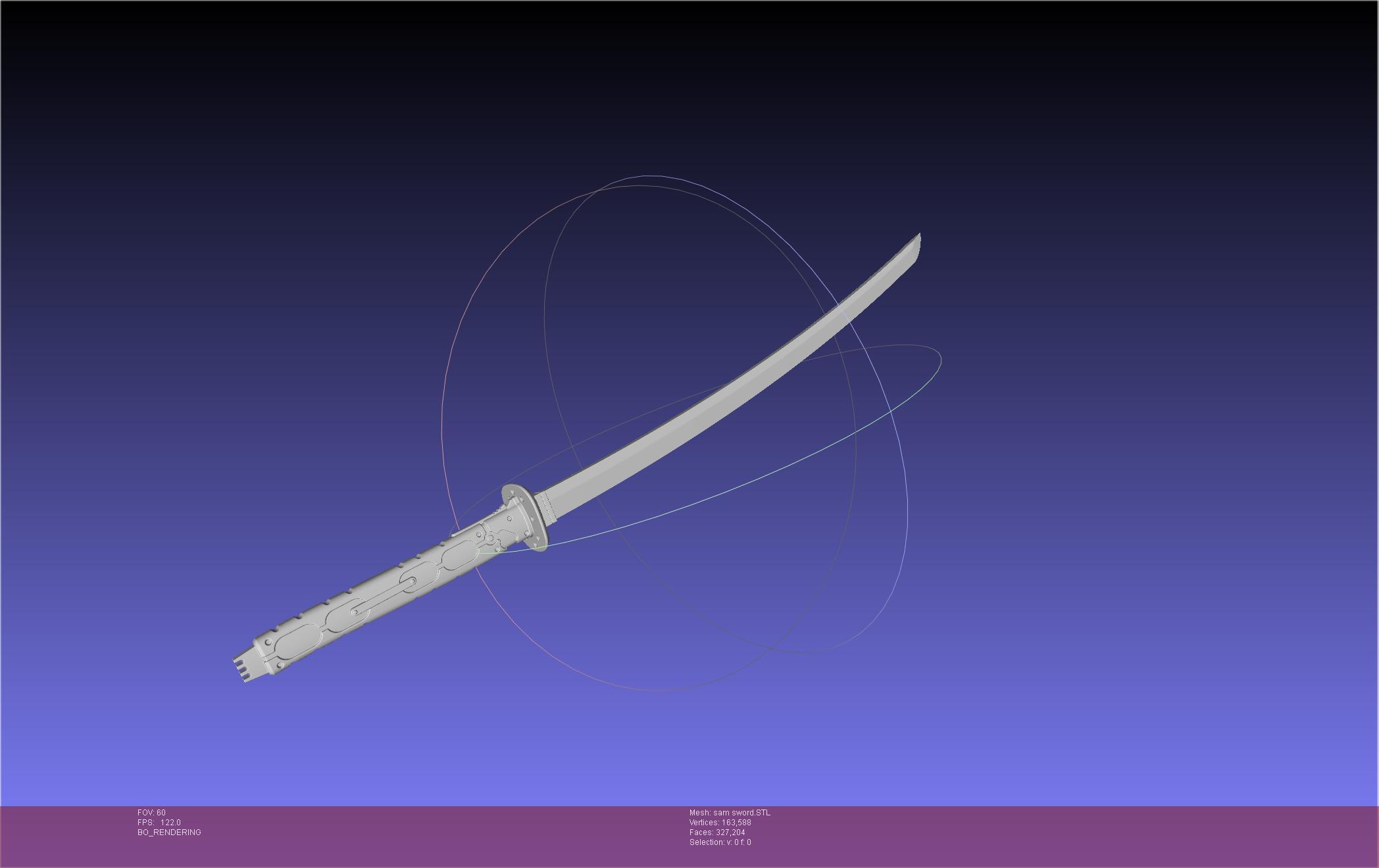 Metal Gear Rising Jetstream Sam Muramasa Sword And Sheath Assembly 3d model