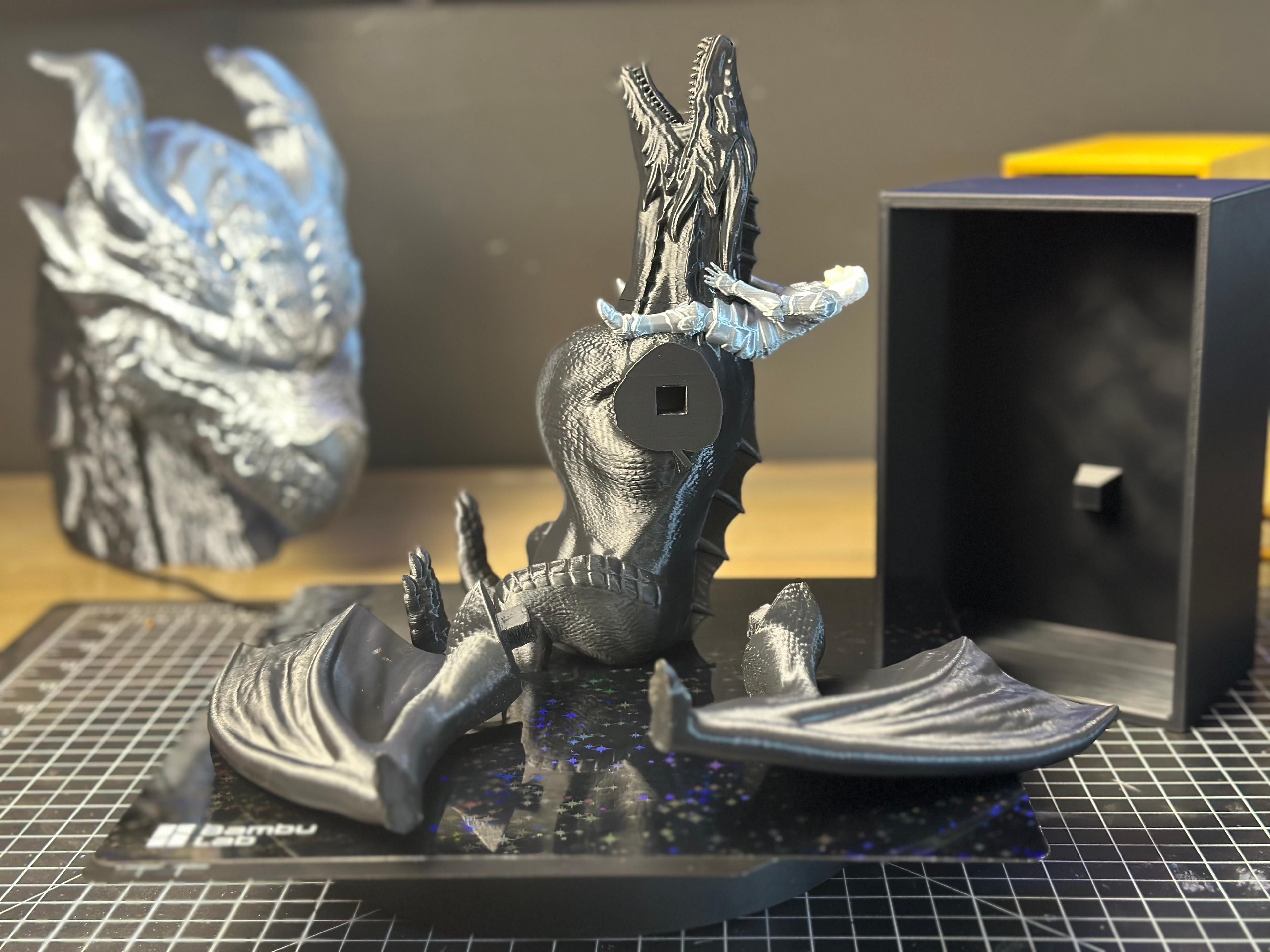 Dragon Rider Book Nook (Male, Female, and Solo Dragon Variation) 3d model