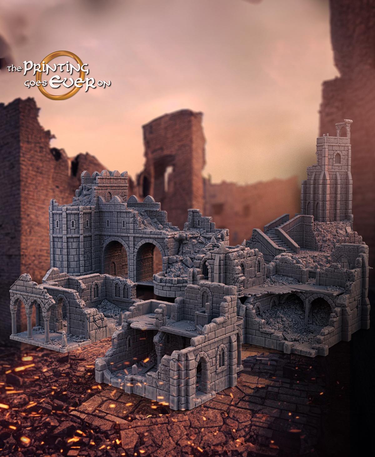 Osthold Ruins Set 3d model