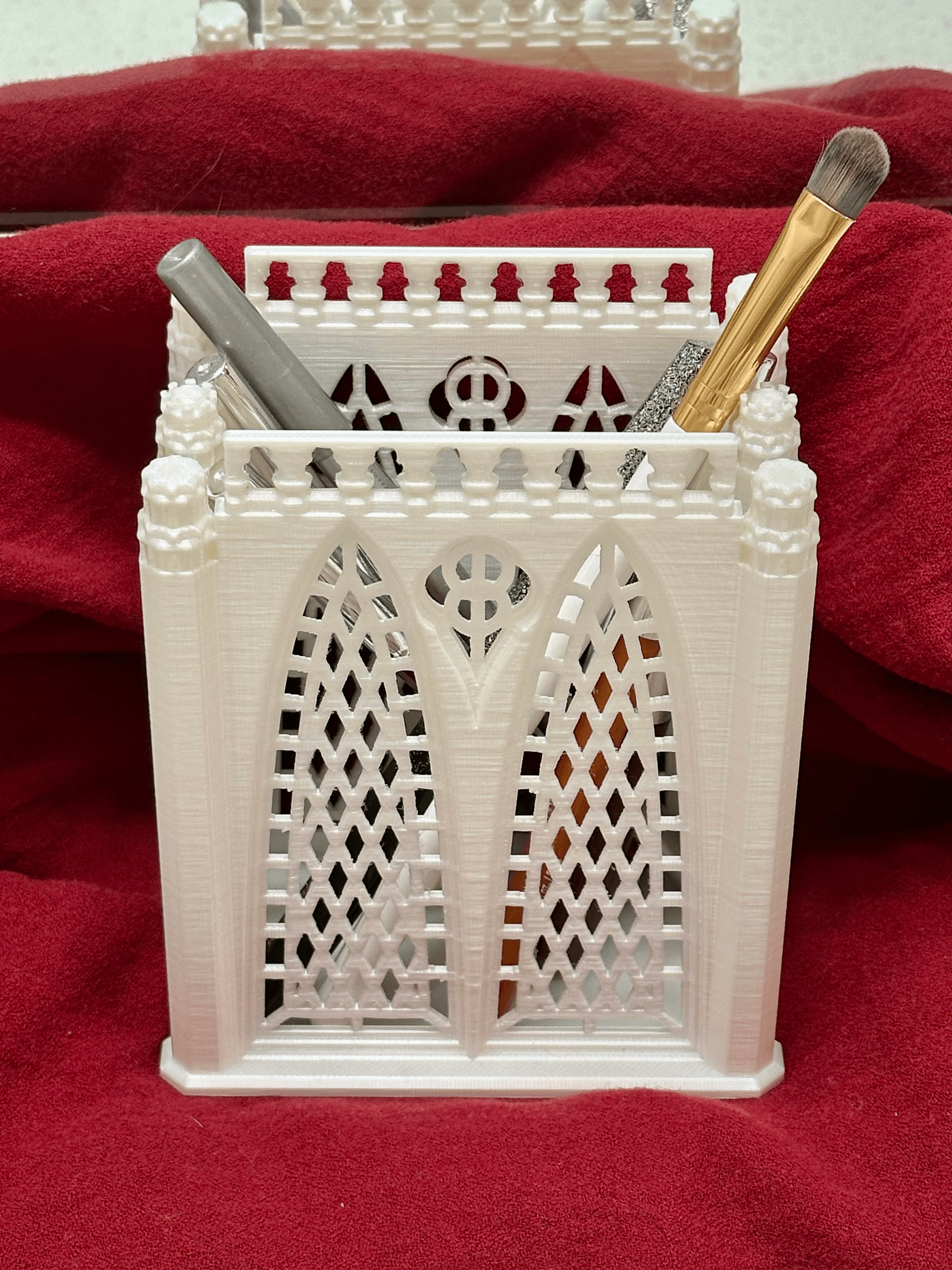 Gothic Cathedral Brush Holder 3d model