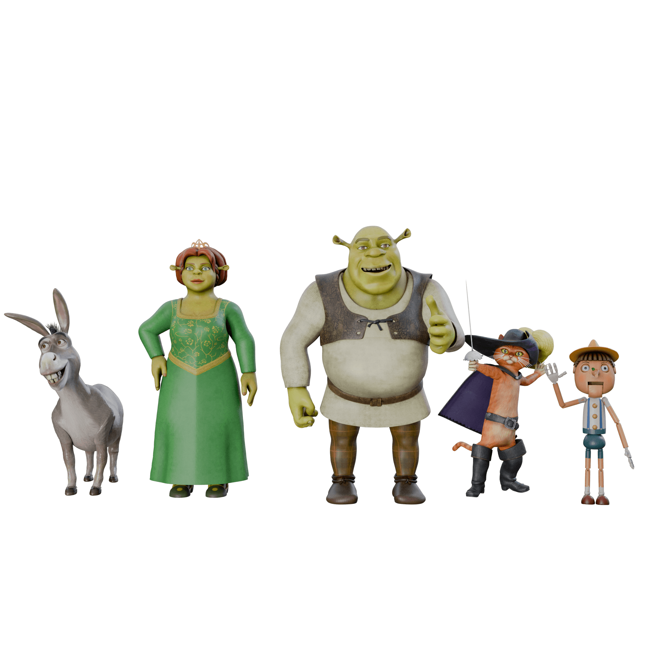 Shrek Characters Collection 3d model