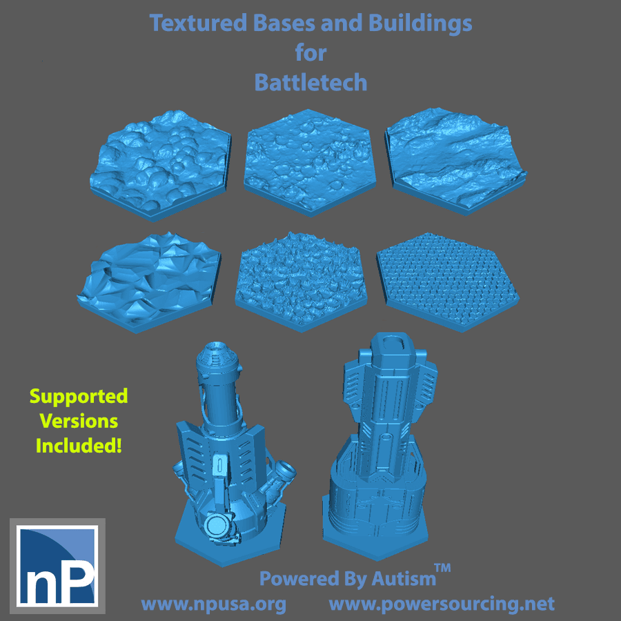 Battletech Buildings and Bases - pack 2 3d model