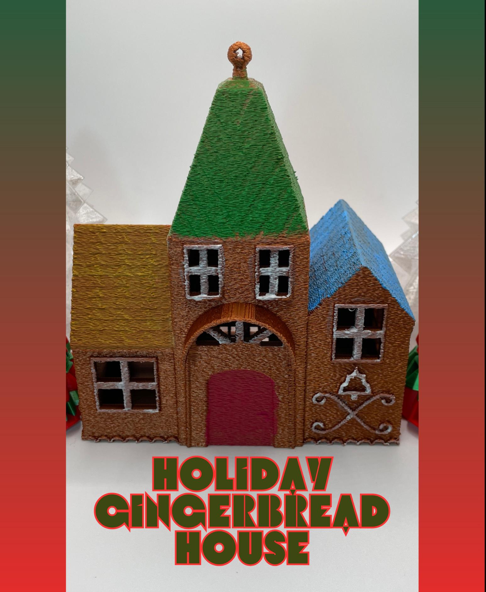 Holiday Gingerbread House Ornament 3d model