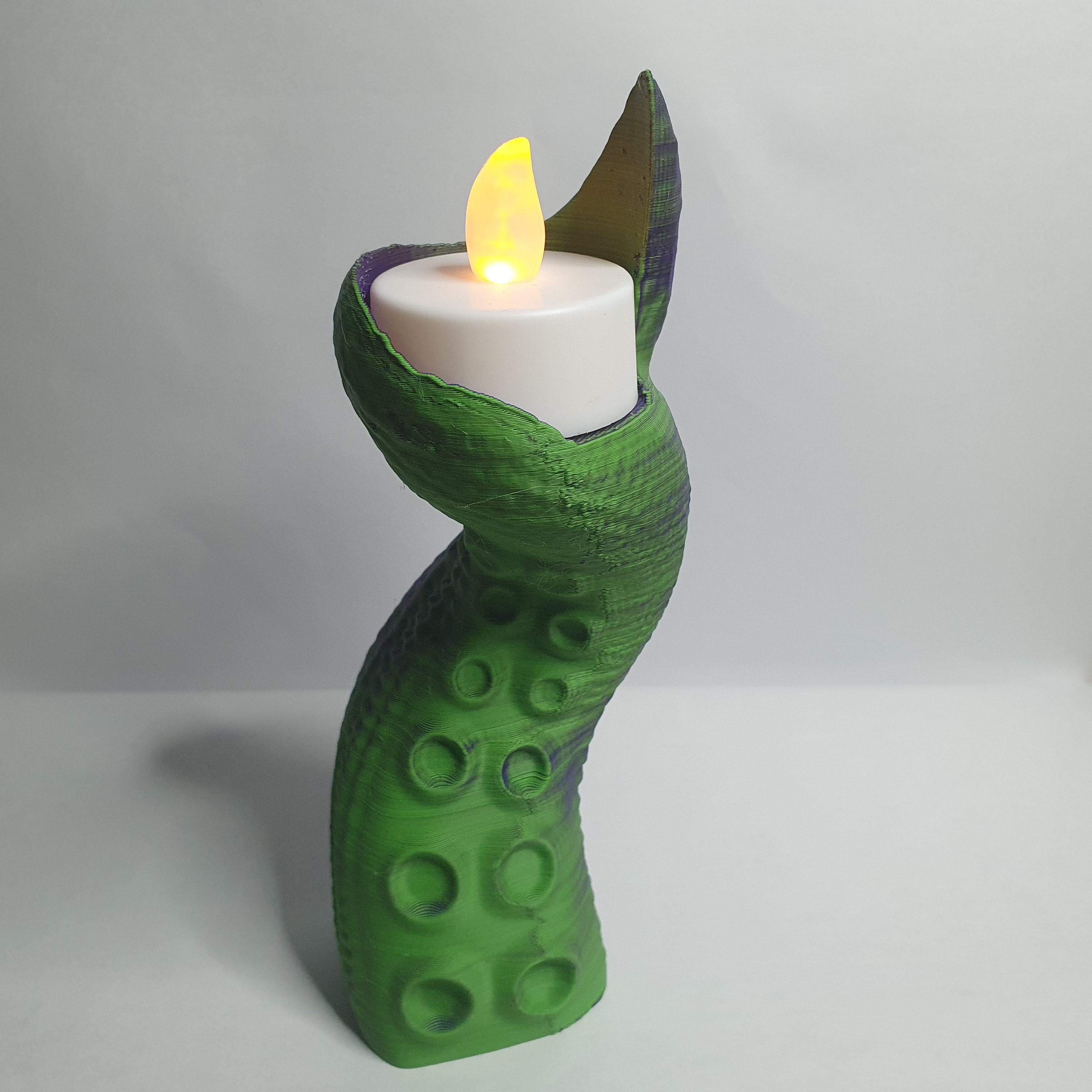 Kraken Tentacle Tealight Holder  3d model