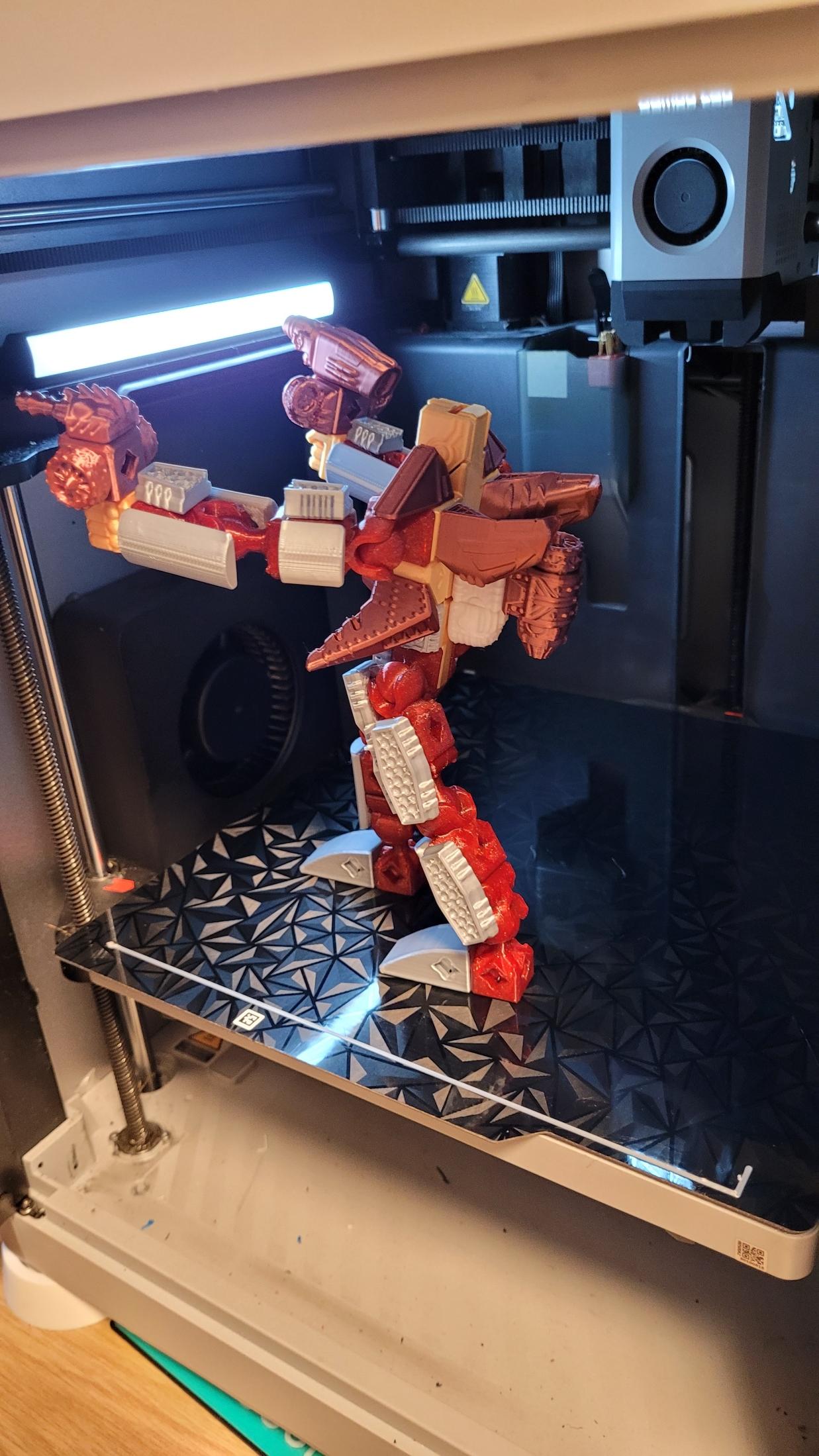 PrintABlok:Battlemecha Frame with basic pilot Articulated KitBash Model 3d model