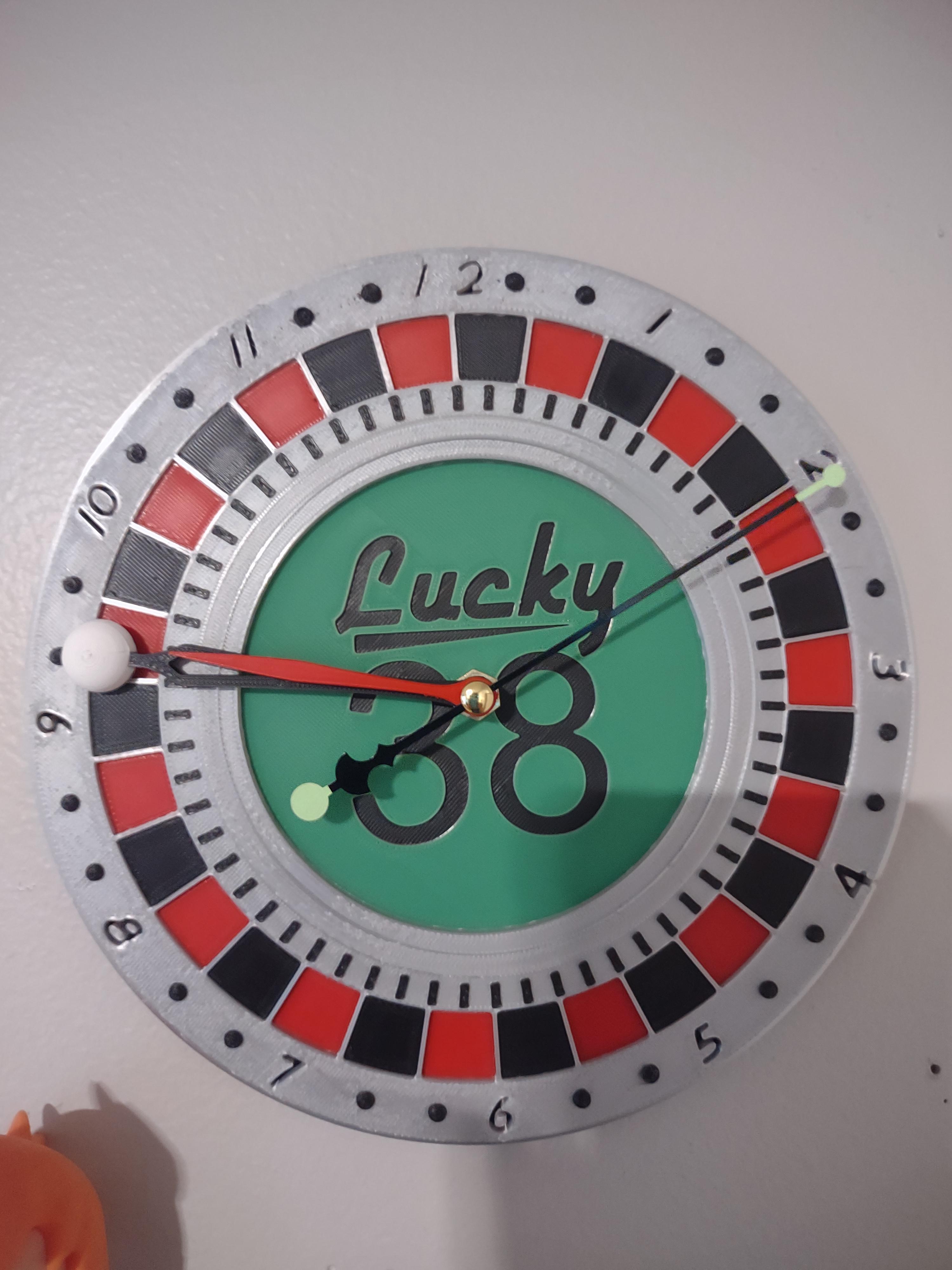 Fallout Lucky 38 Roulette Wall Clock 3d model