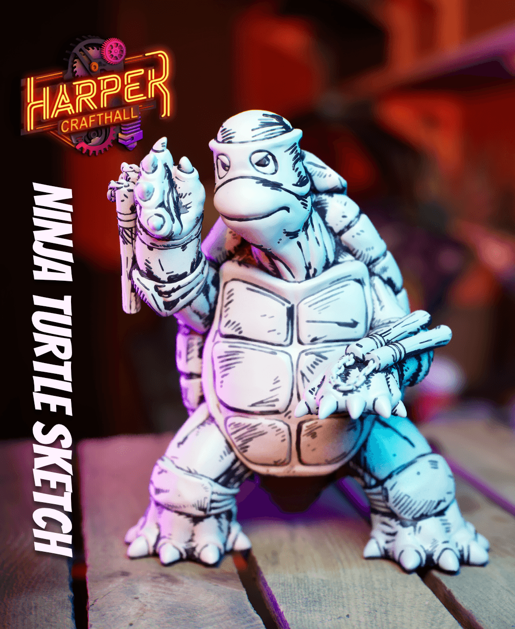 Ninja Turtle Original Sketch 3d model