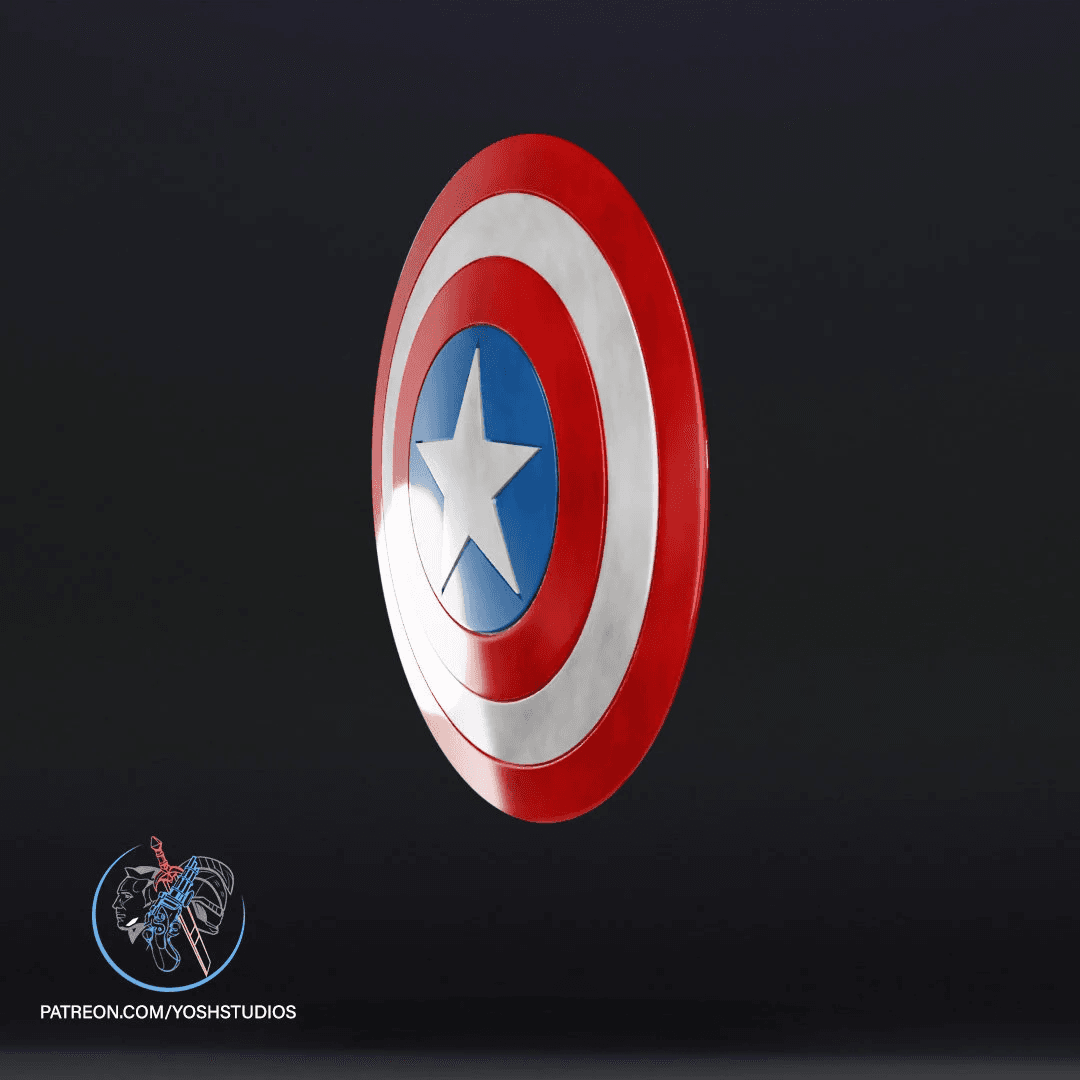 Classic Captain America Shield 3d Print File STL 3d model