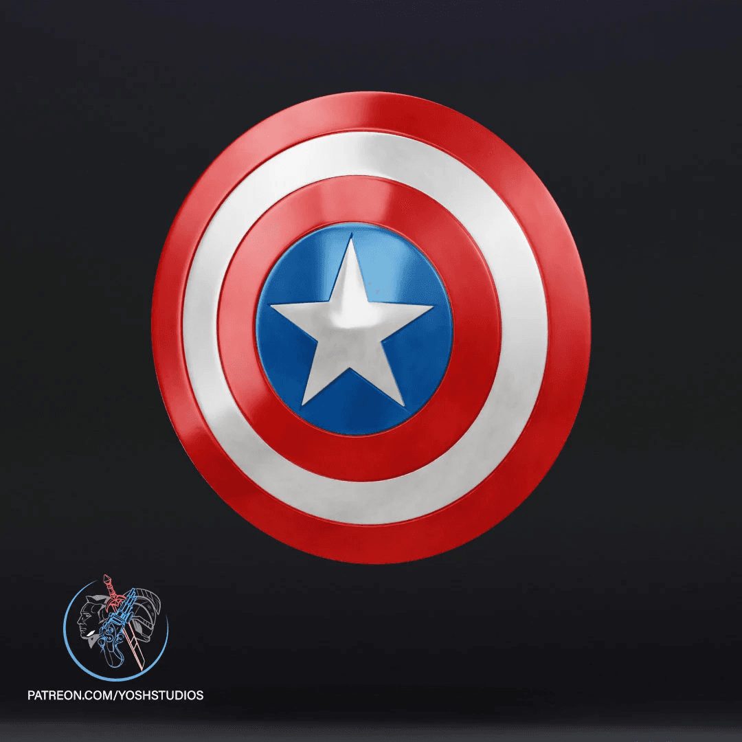 Classic Captain America Shield 3d Print File STL 3d model