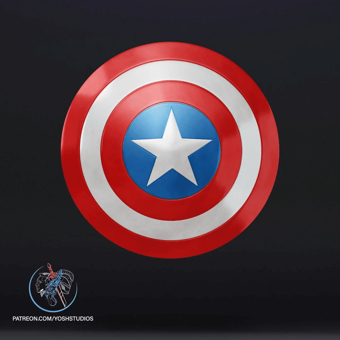 Classic Captain America Shield 3d Print File STL 3d model