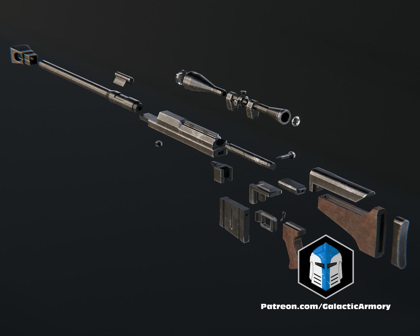 Fallout Anti-Materiel Rifle - 3D Print Files 3d model