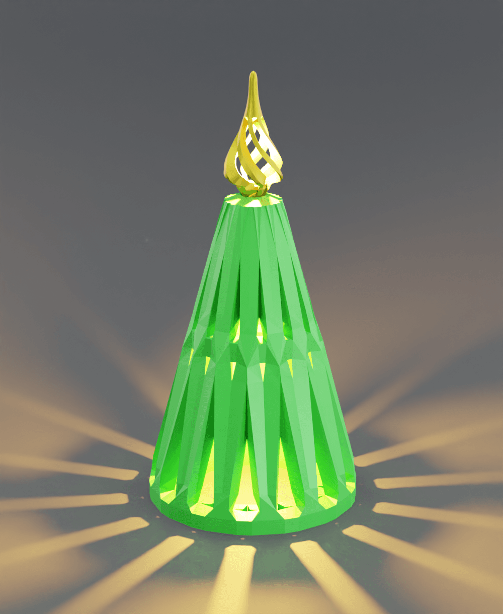 Christmas Tree Tea Light Torture Test Print 3d model