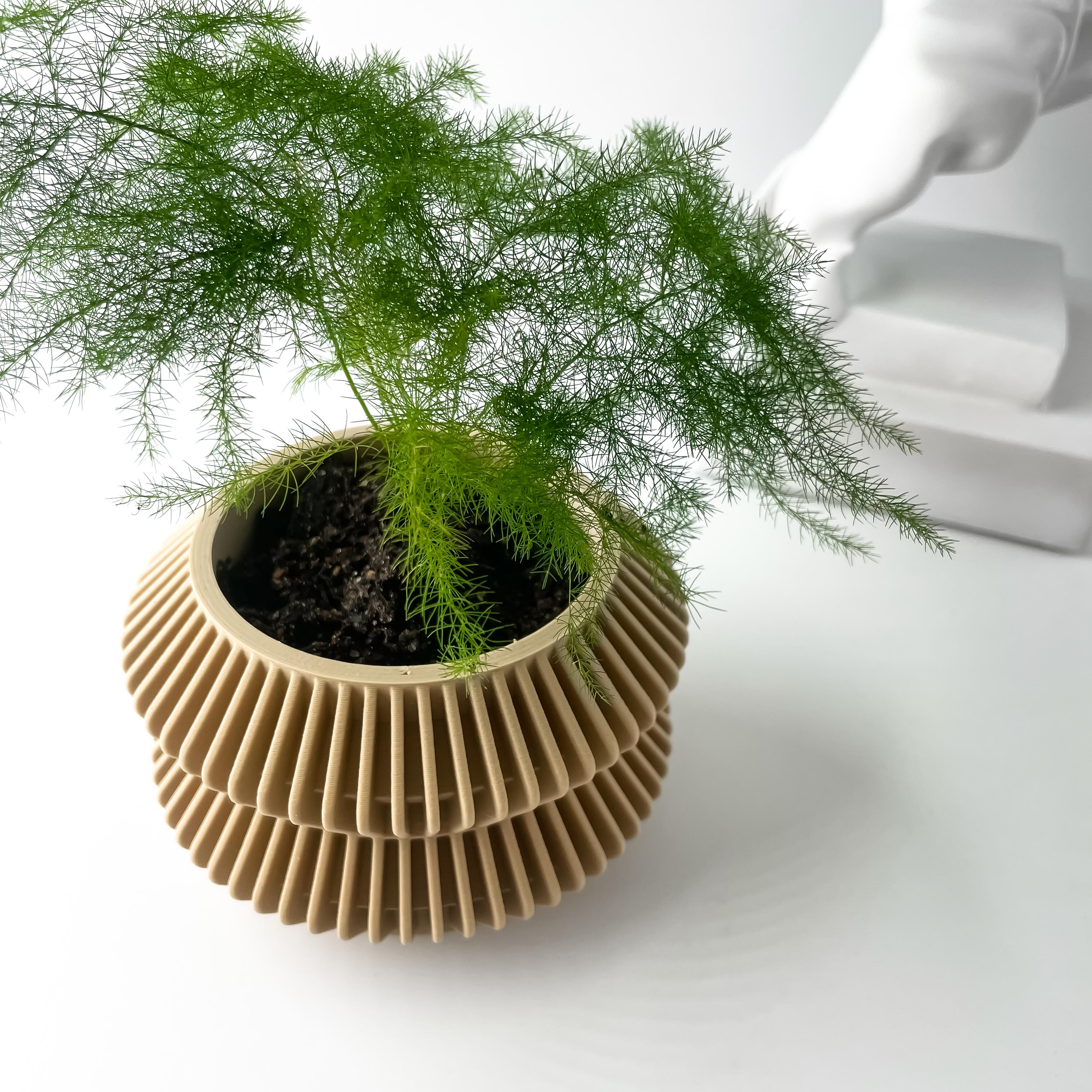 The Rodel Planter Pot with Drainage Tray & Stand | Modern and Unique Home Decor for Plants 3d model