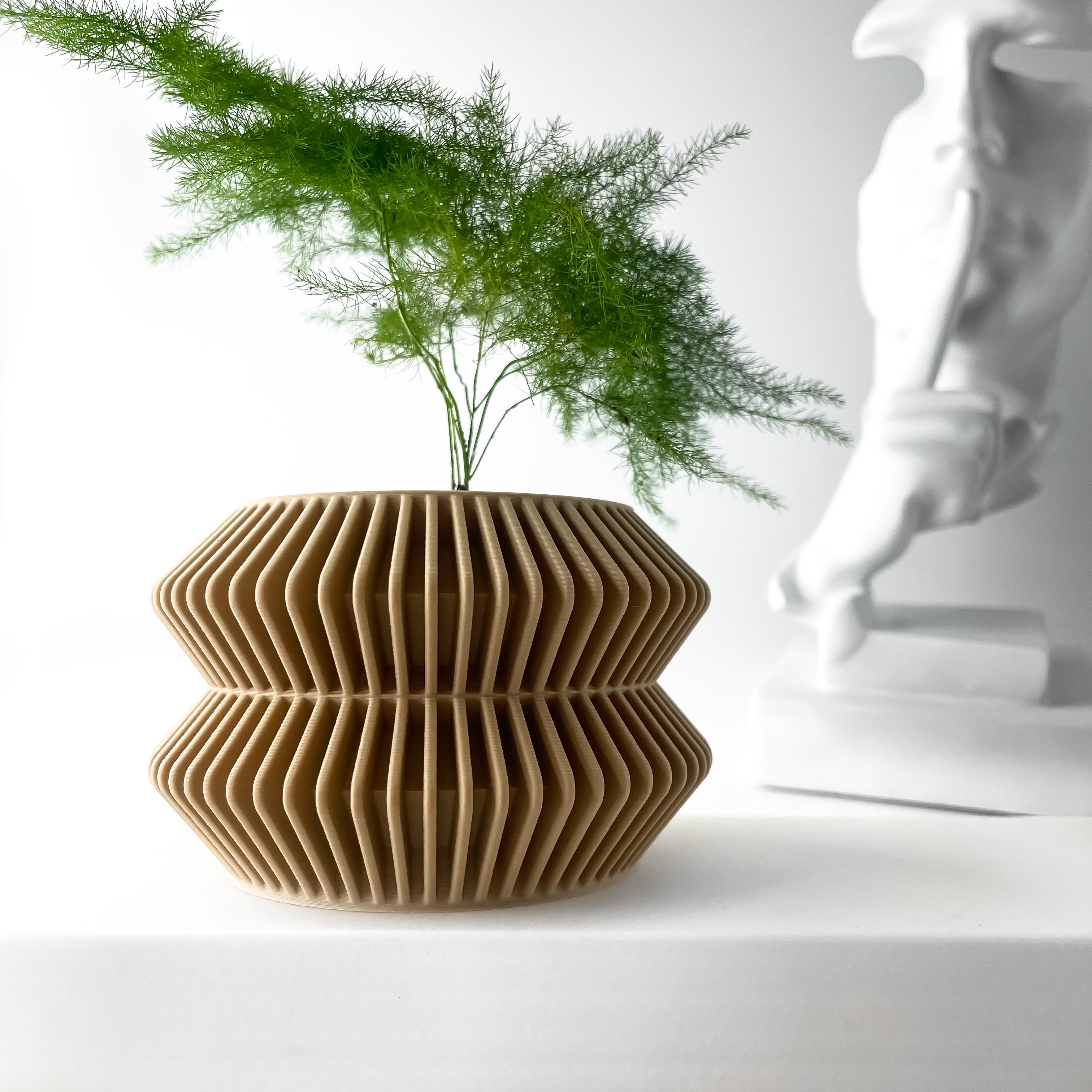 The Rodel Planter Pot with Drainage Tray & Stand | Modern and Unique Home Decor for Plants 3d model