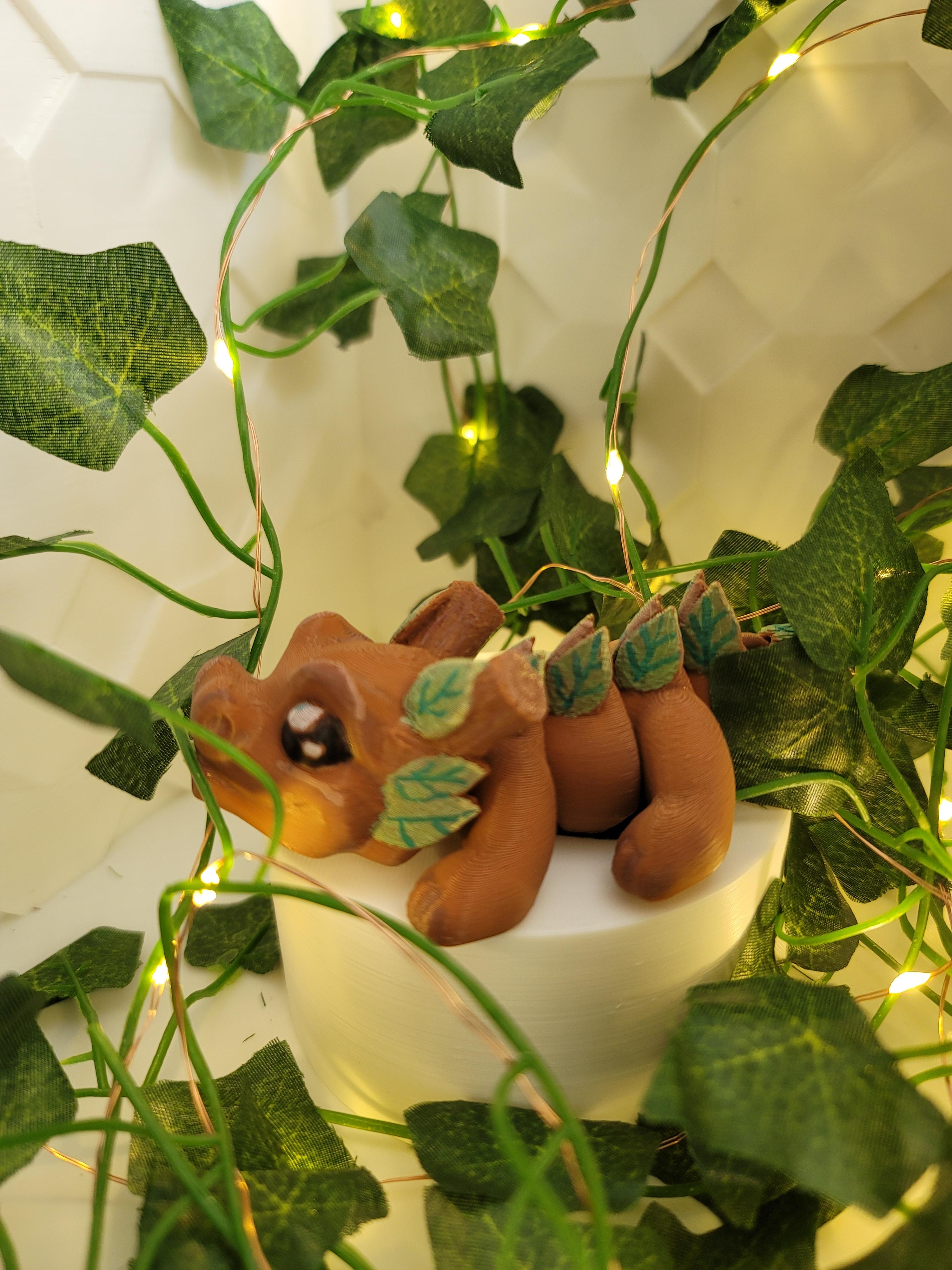 Sprout, Baby Wood Dragon - Articulated Dragon Snap-Flex Fidget (Medium Joints) 3d model