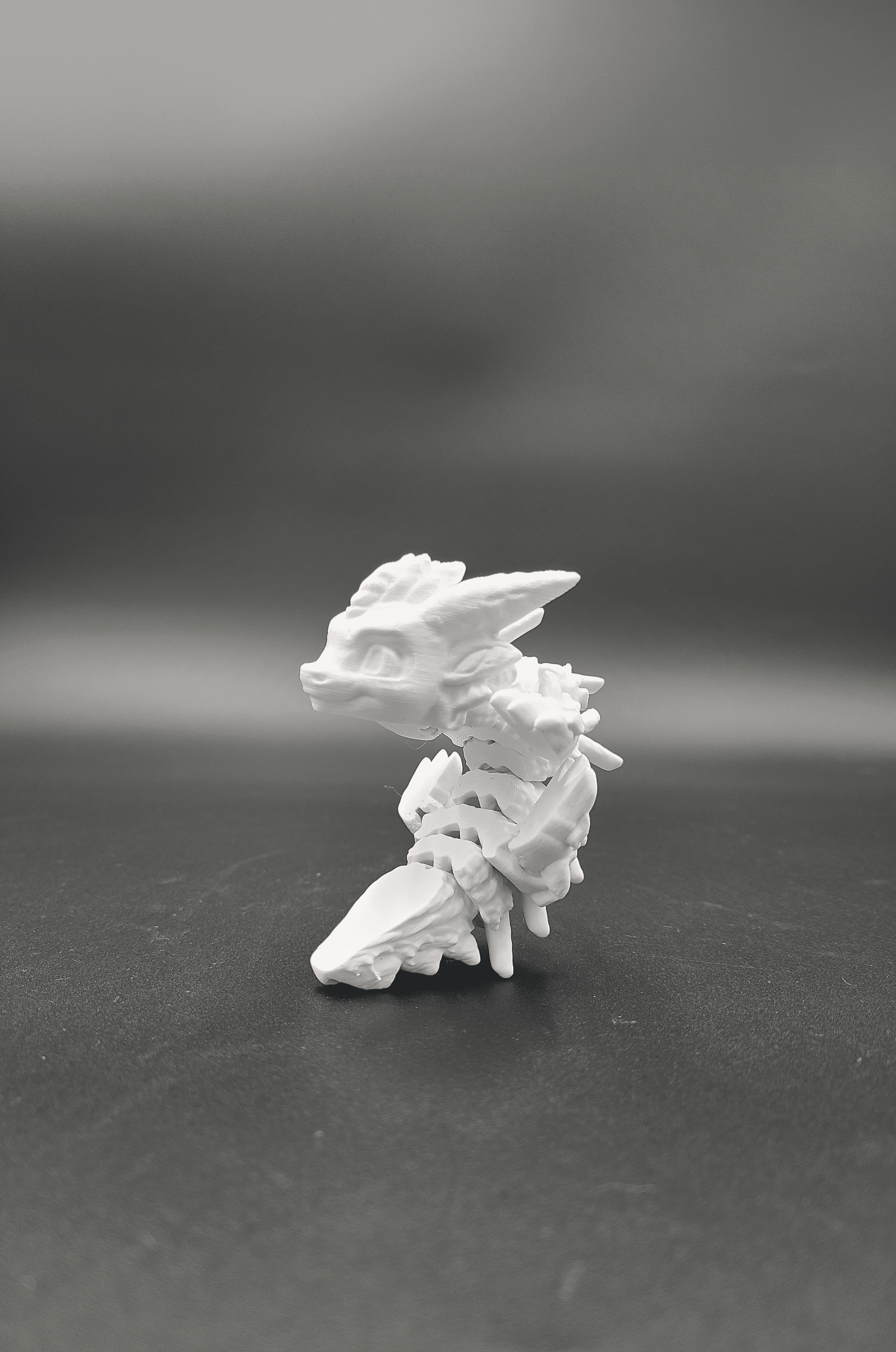 Cold Snap, Winter Dragon Child - Articulated Snap-Flex Fidget (Medium Tightness Joints) 3d model