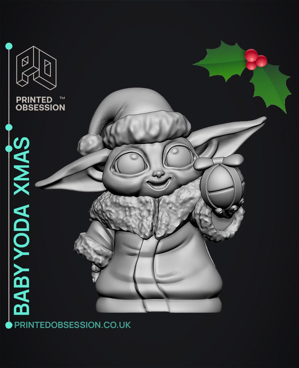 Baby Yoda Ball Xmas - Star Wars - Fan Art 3d model