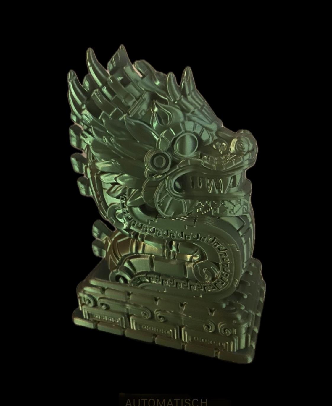 Aztec Dragon bust (Pre-Supported) 3d model