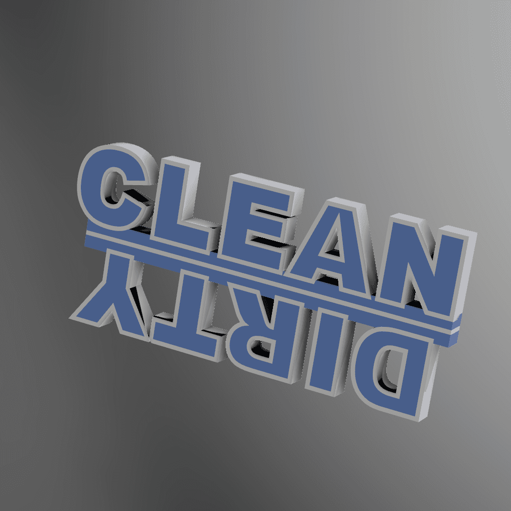 Clean Dirty Dishwasher Magnet 3d model