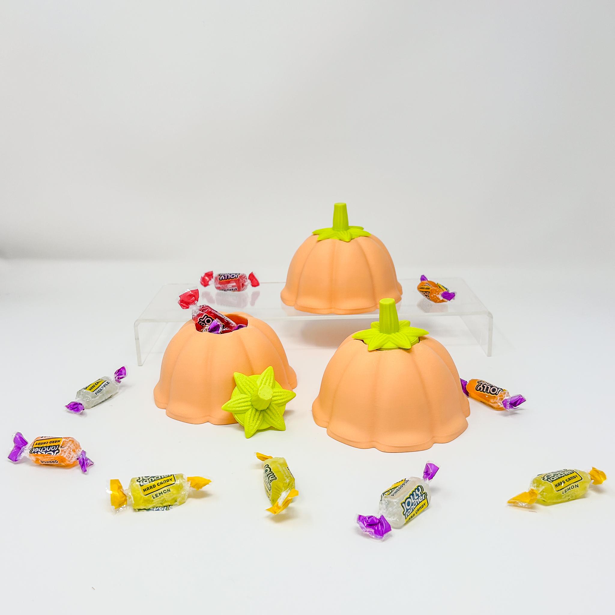 Retro Pumpkin Gelatin Container – Perfect for Halloween/Autumn Decor, Jewelry Box 3d model