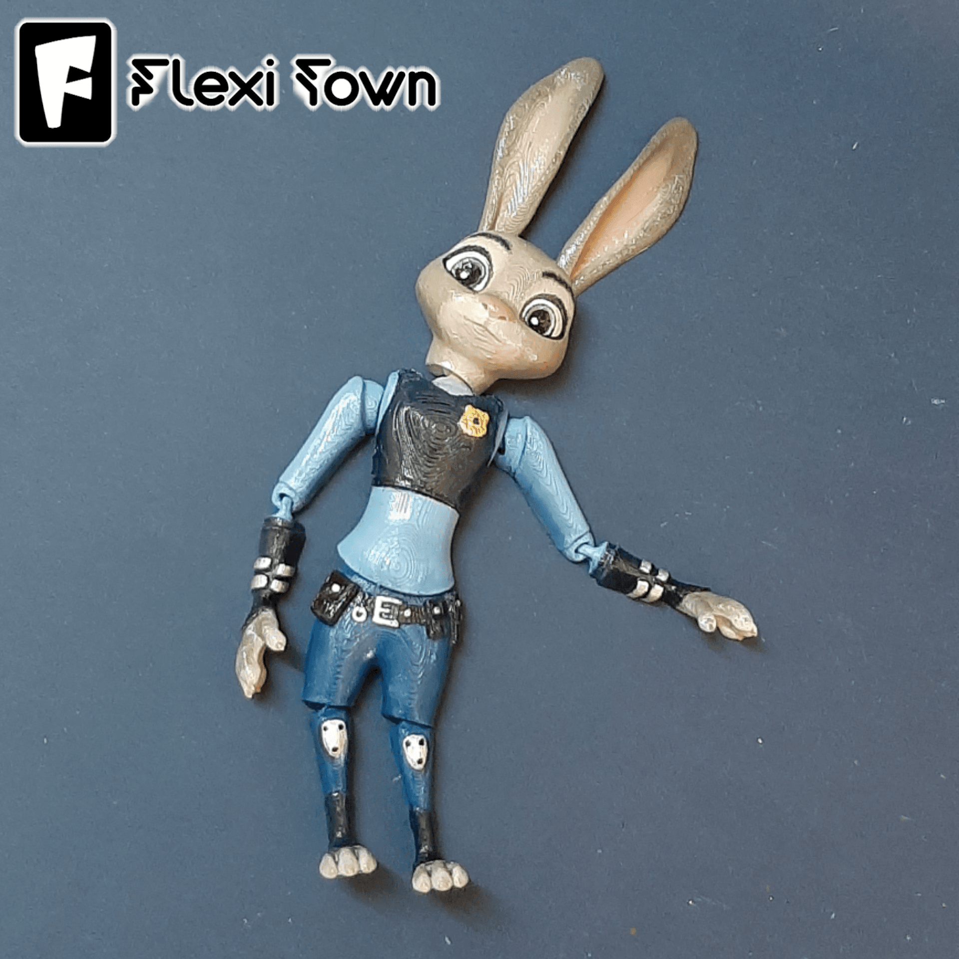 Flexi Print-in-Place Rabbit, Judy Hopps 3d model