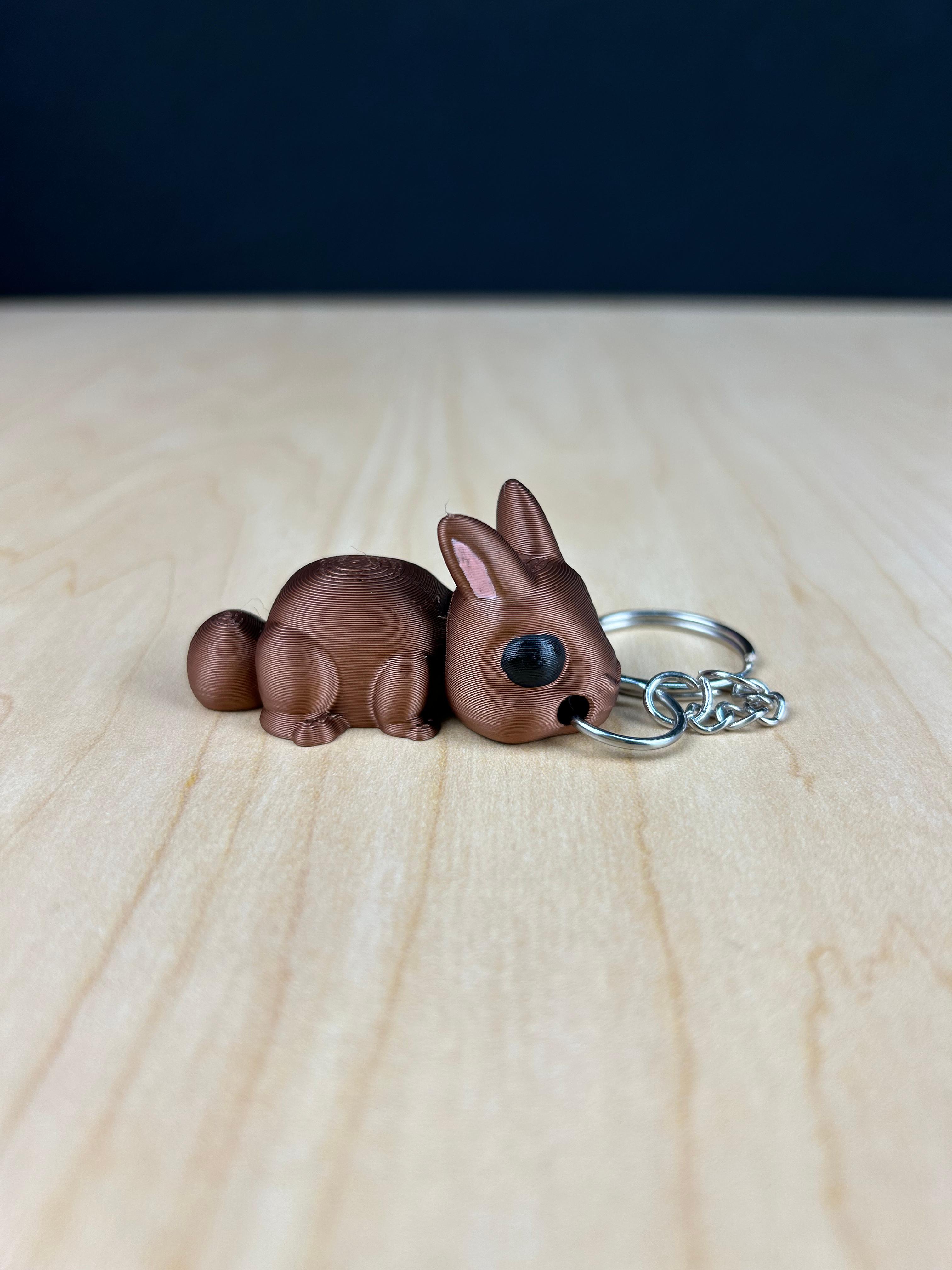 Bunny Fidget with Tail Joint Keychain 3d model