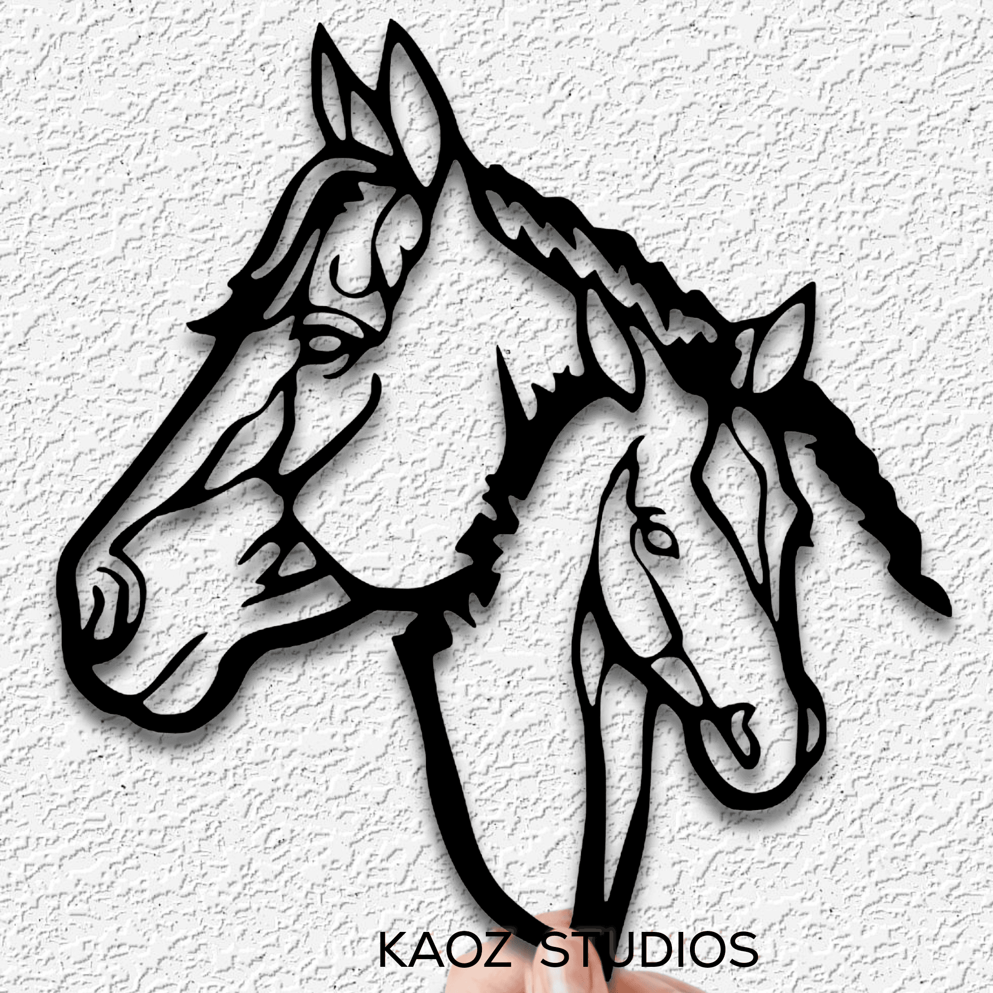 mare and foal wall art horses wall decor country decoration 3d model