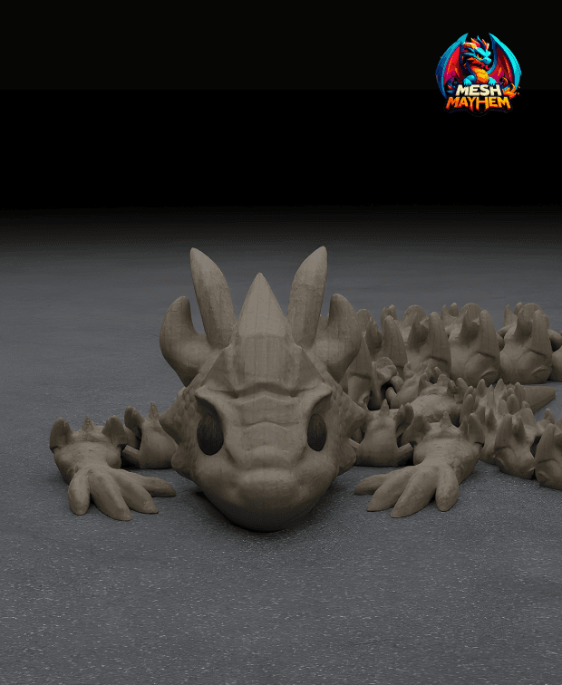 BendyBeast Articulated Dragon #Throwback 3d model