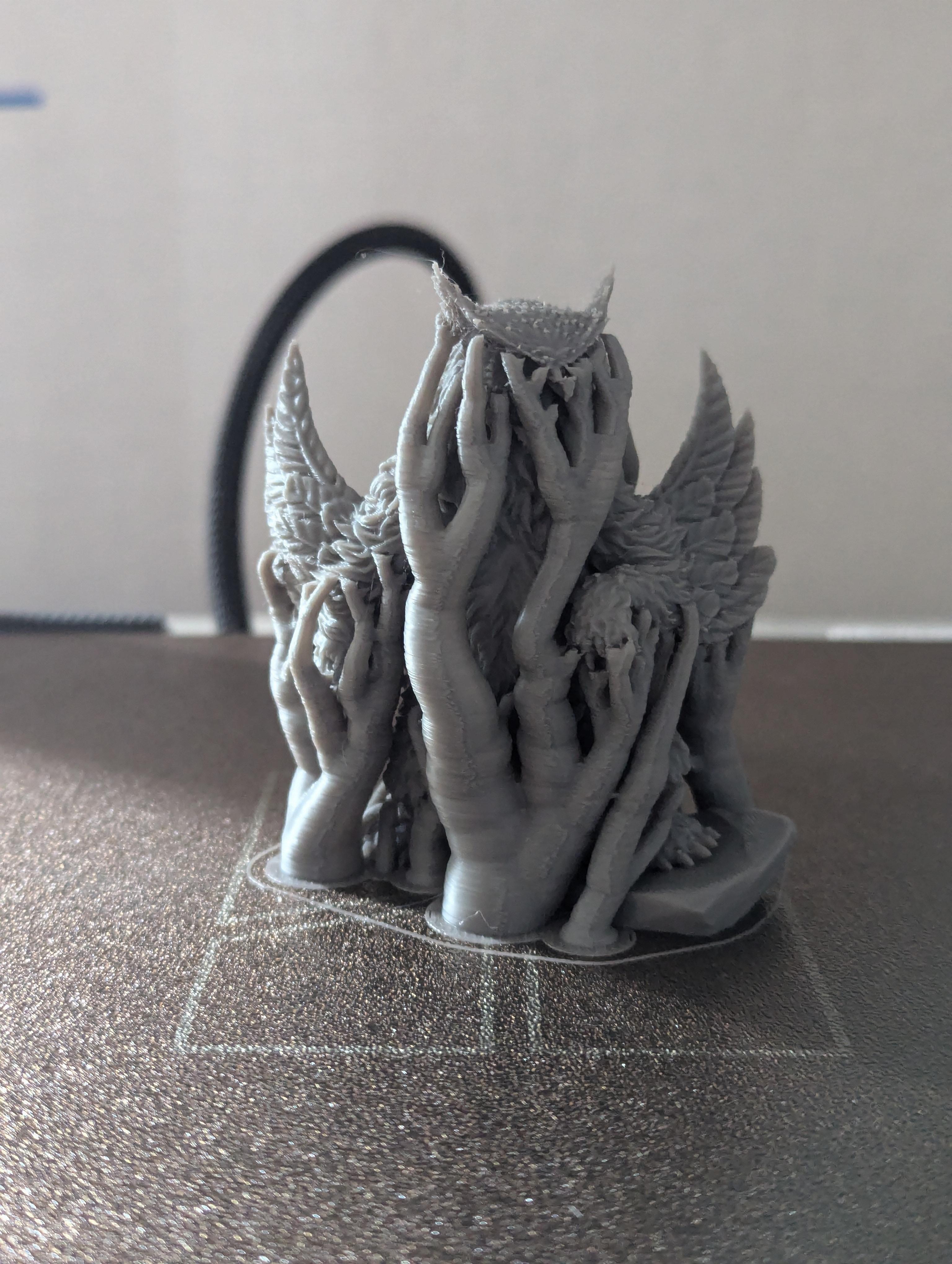 Owlbear - With Free Dragon Warhammer - 5e DnD Inspired for RPG and Wargamers - My first ever mini! I imported the Owlbear and the rock in Orcaslicer and merged them to make one print. Printed at 0.12mm layer height with a 0.4mm nozzle and the result is astonishing!! Amazing model thank you! - 3d model